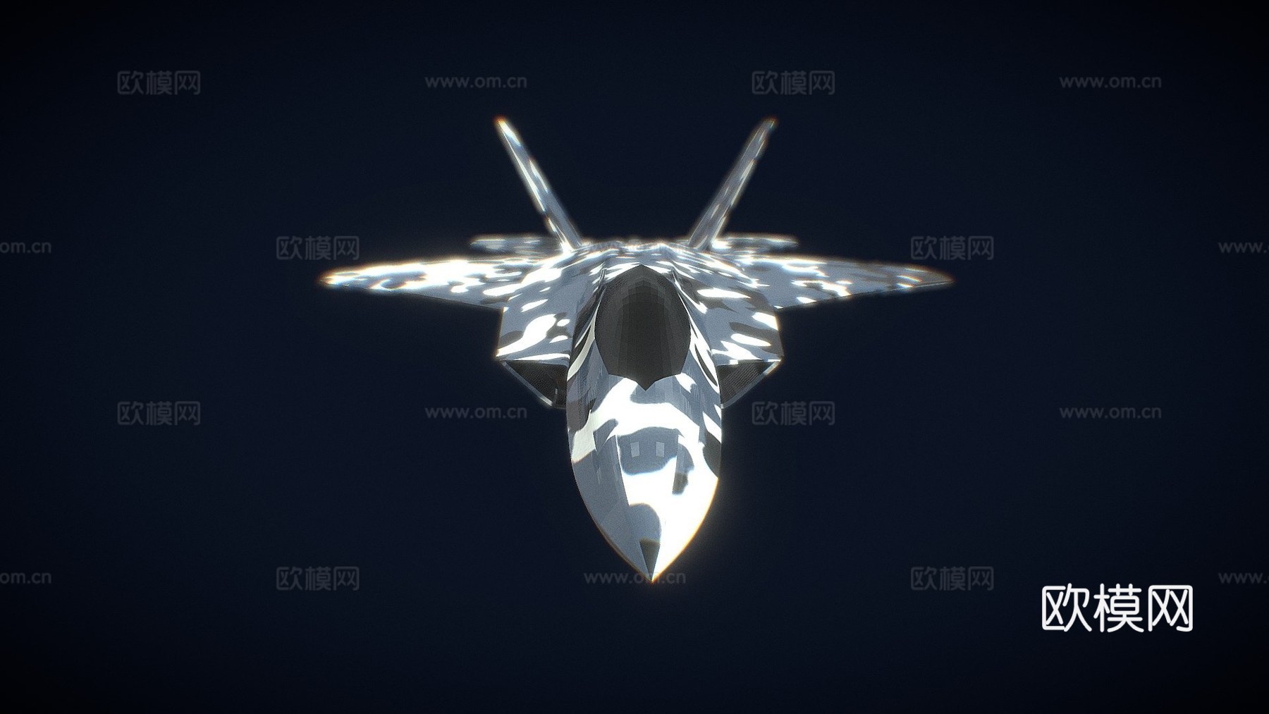 F22 猛禽3d模型下载（渲染图1）