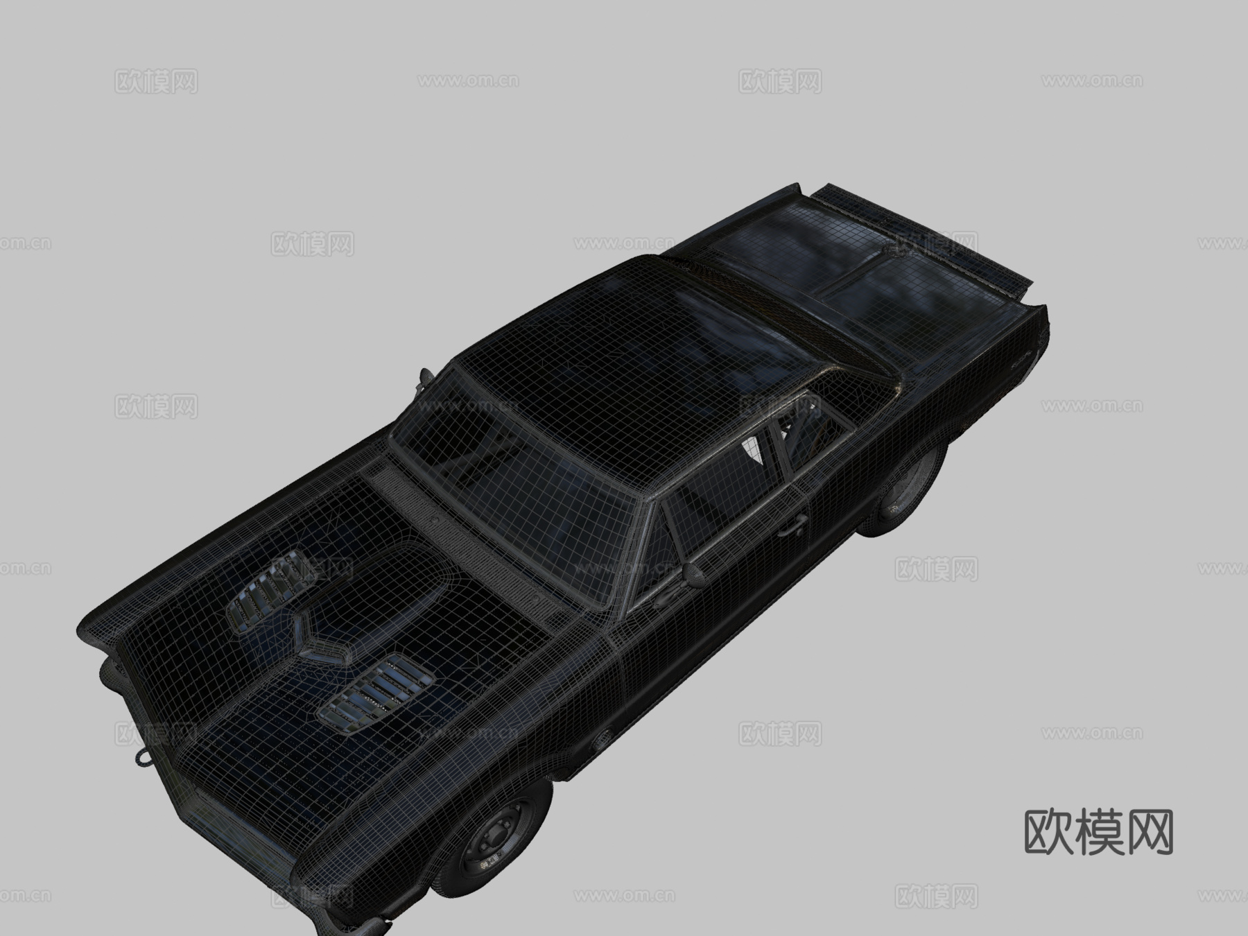 庞蒂克 GTO 肌肉车 - 电影级展示3d模型下载（渲染图2）