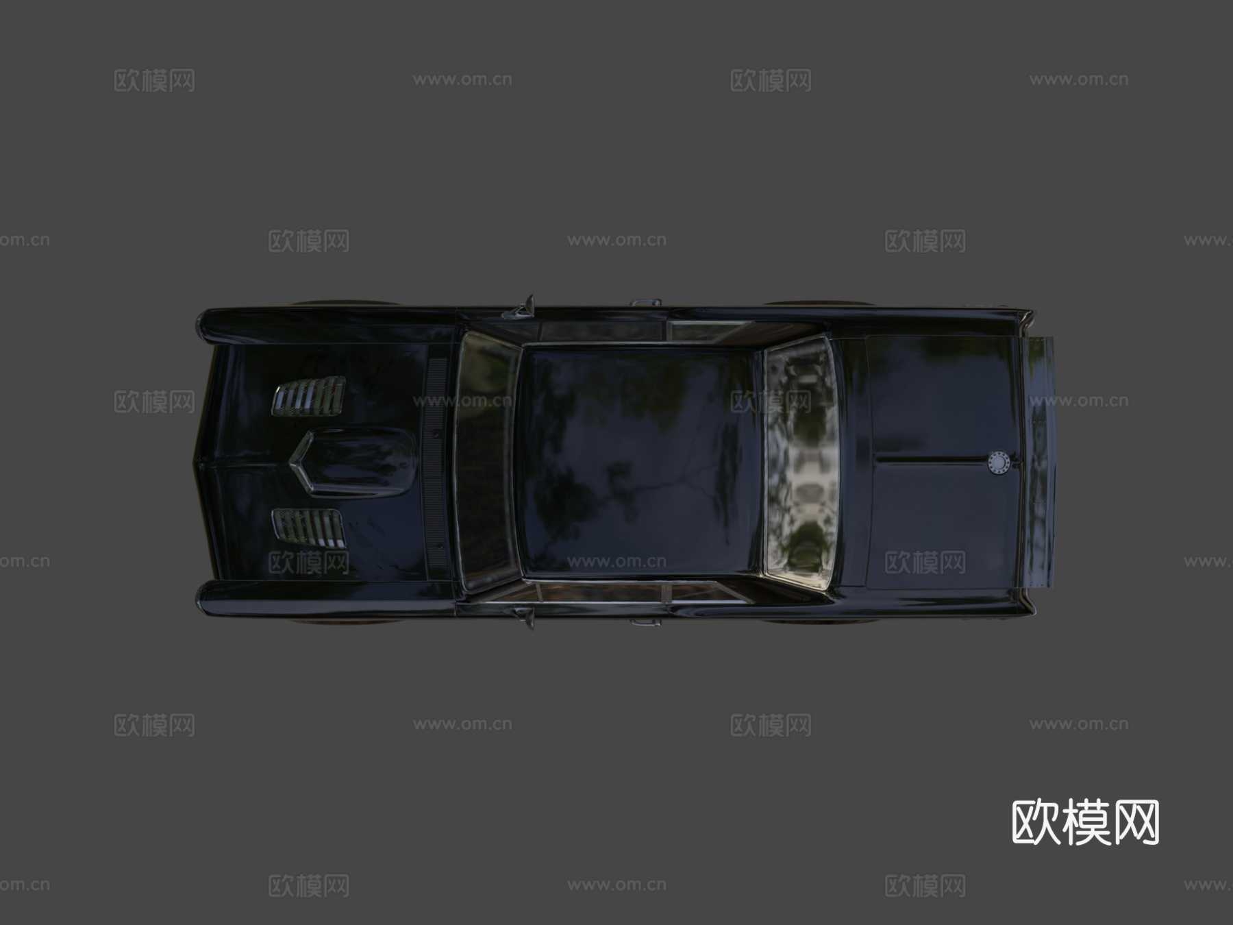 庞蒂克 GTO 肌肉车 - 电影级展示3d模型下载（渲染图7）