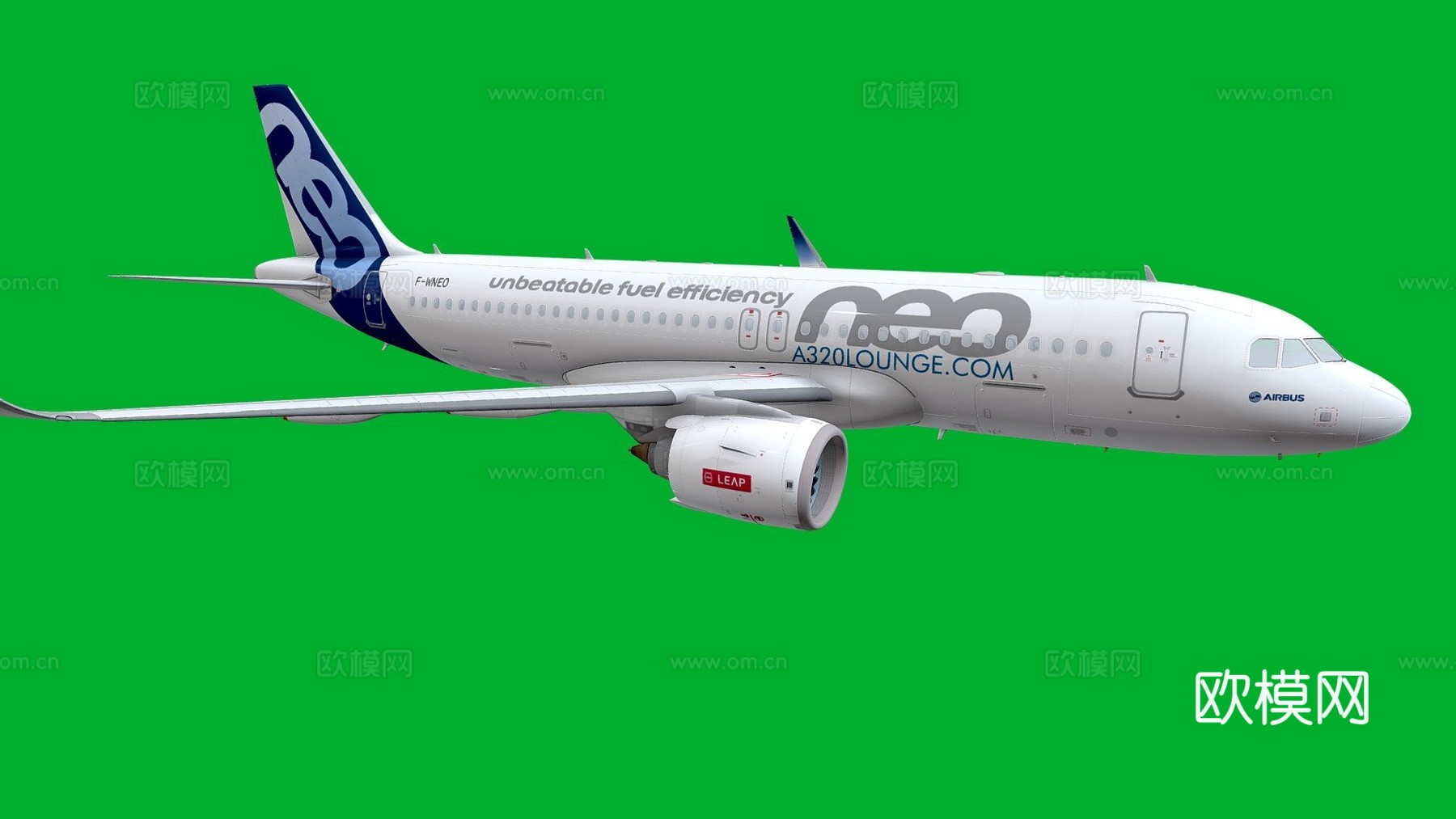 空客 A-320 - 引擎拆解3d模型下载（渲染图1）