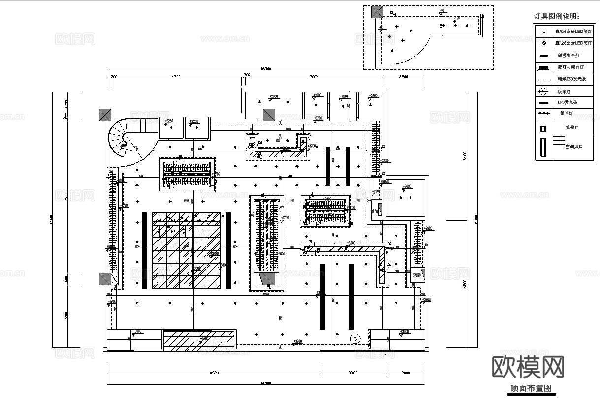 奶油风男装女装服装店 最新全套 效果图 施工图设计cad施工图