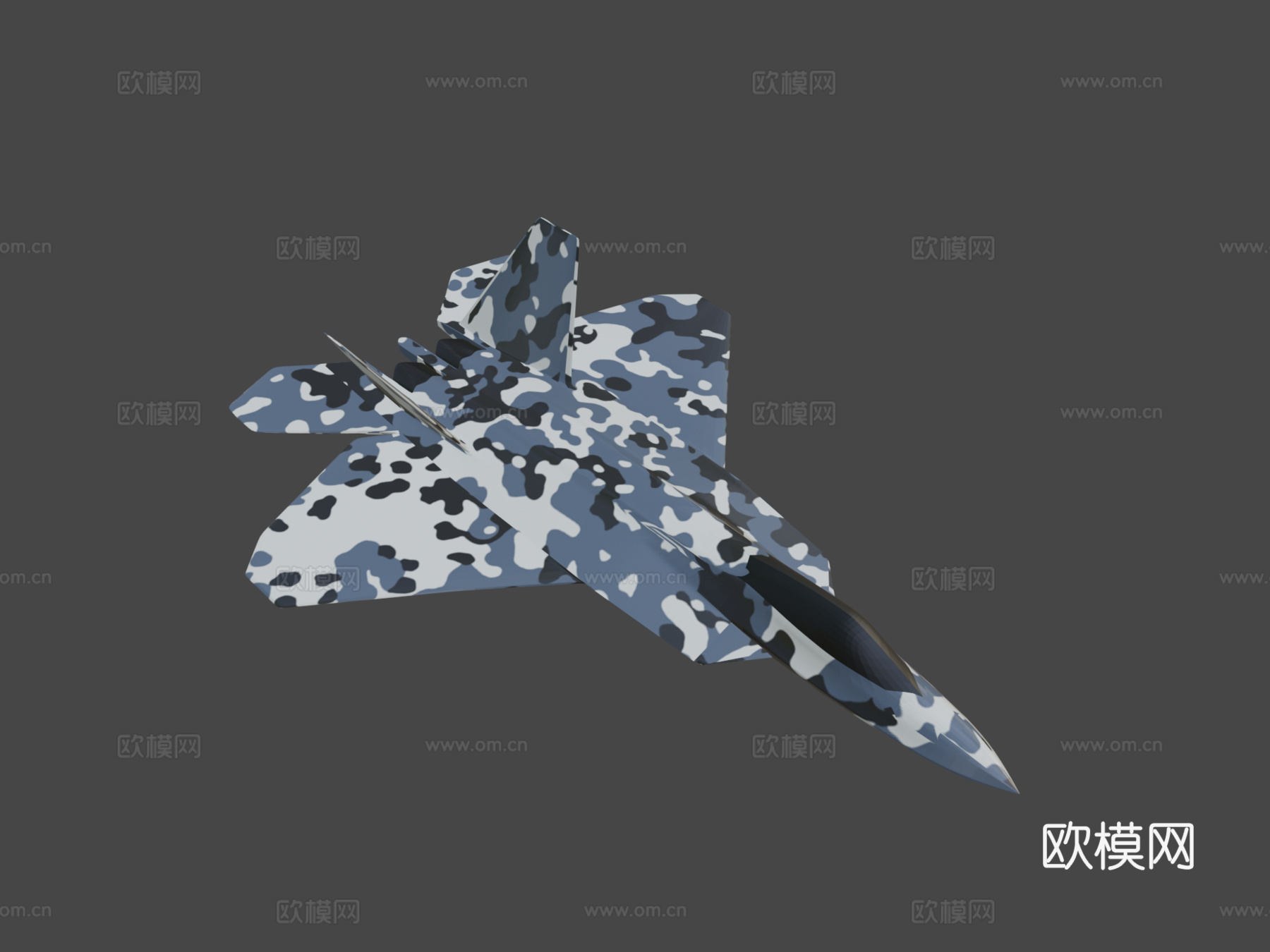 F22 猛禽3d模型下载（渲染图7）