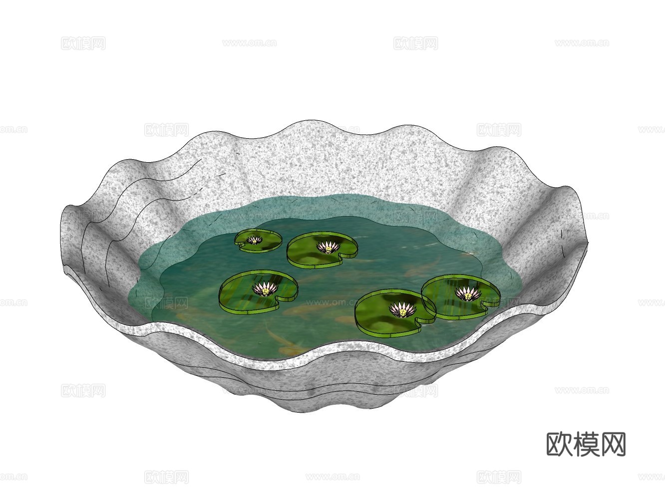 庭院小品su模型