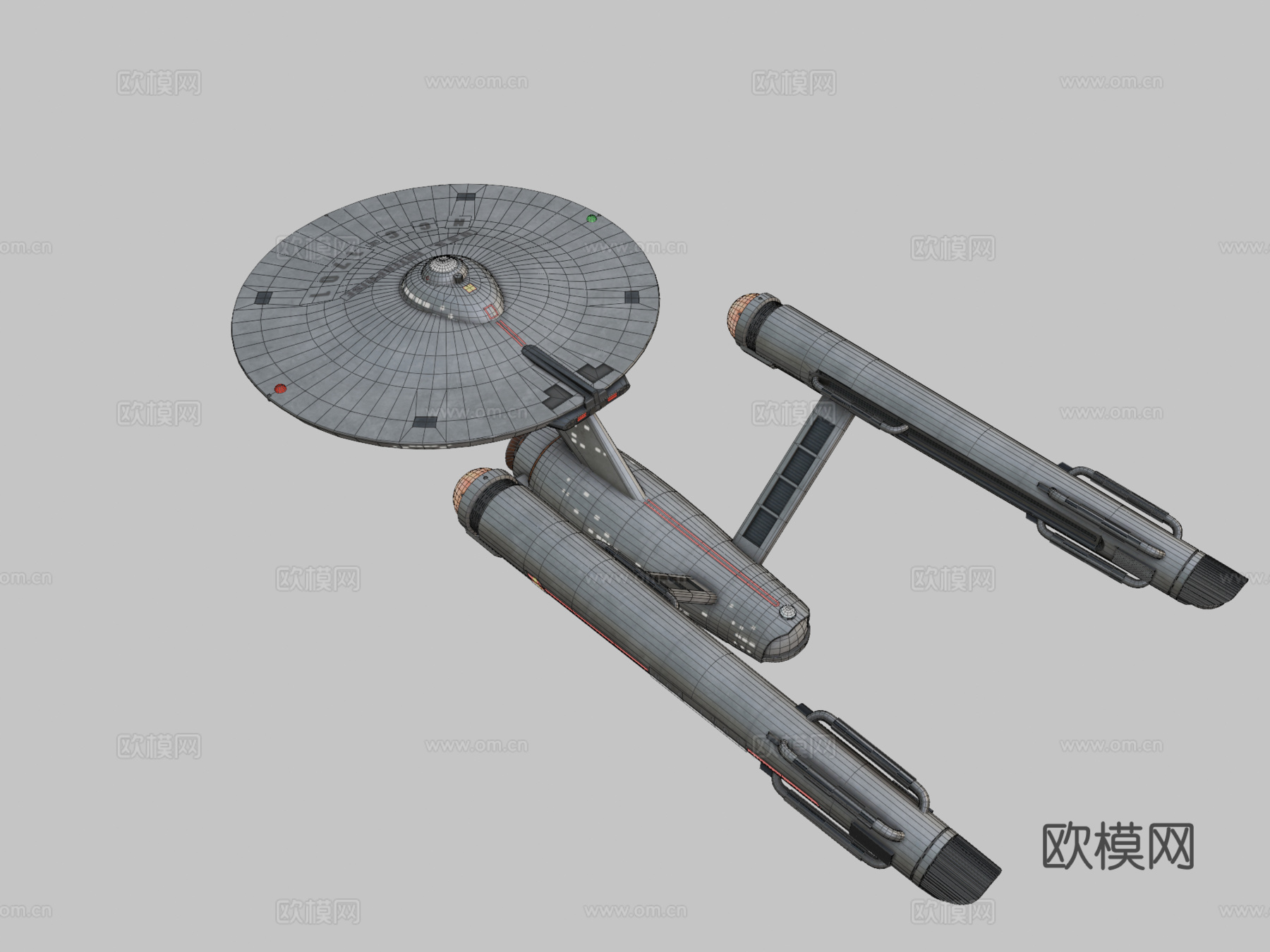 星际迷航 - 宪法级 (原初系列)3d模型下载（渲染图2）