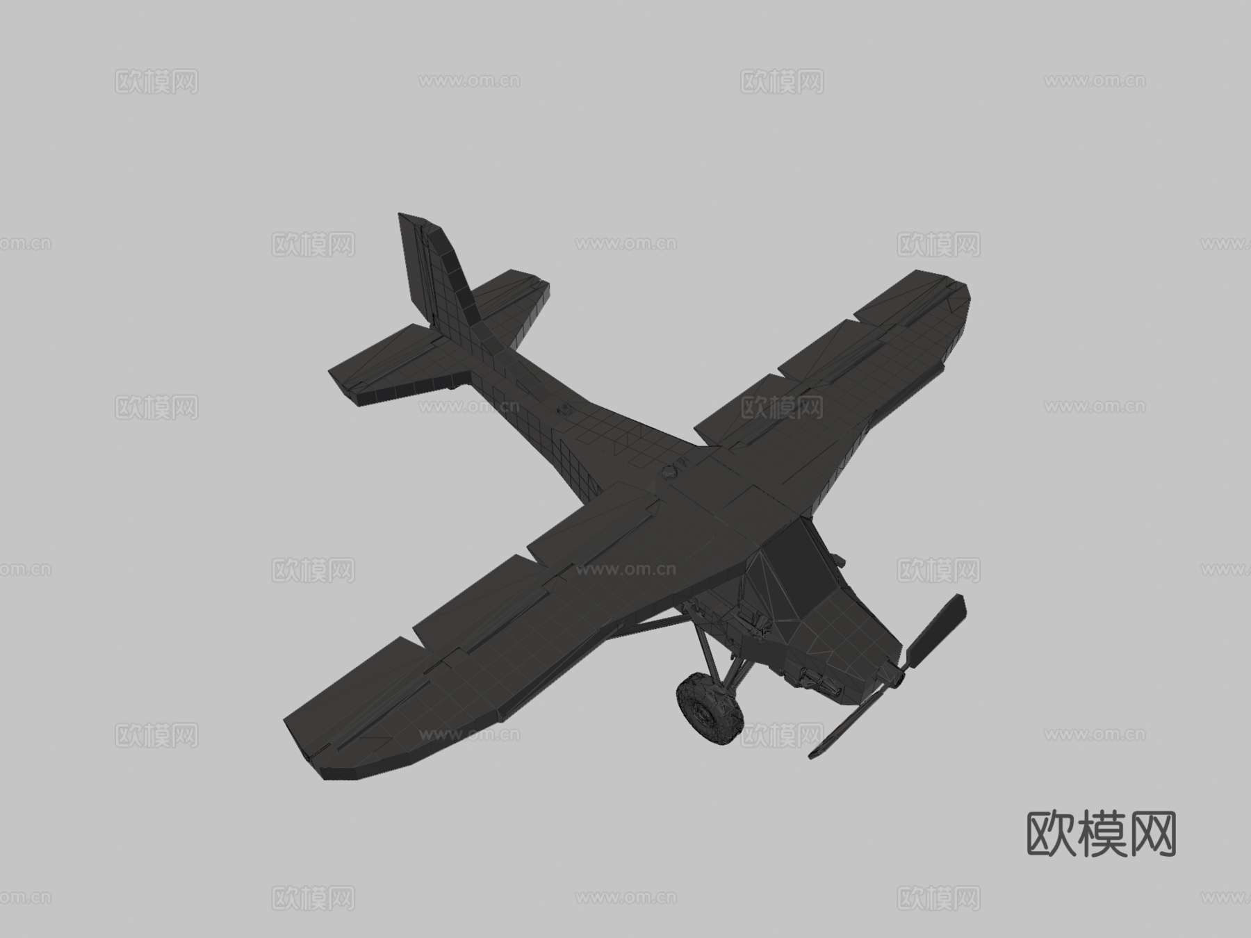 曲柄灌木飞机3d模型下载（渲染图3）