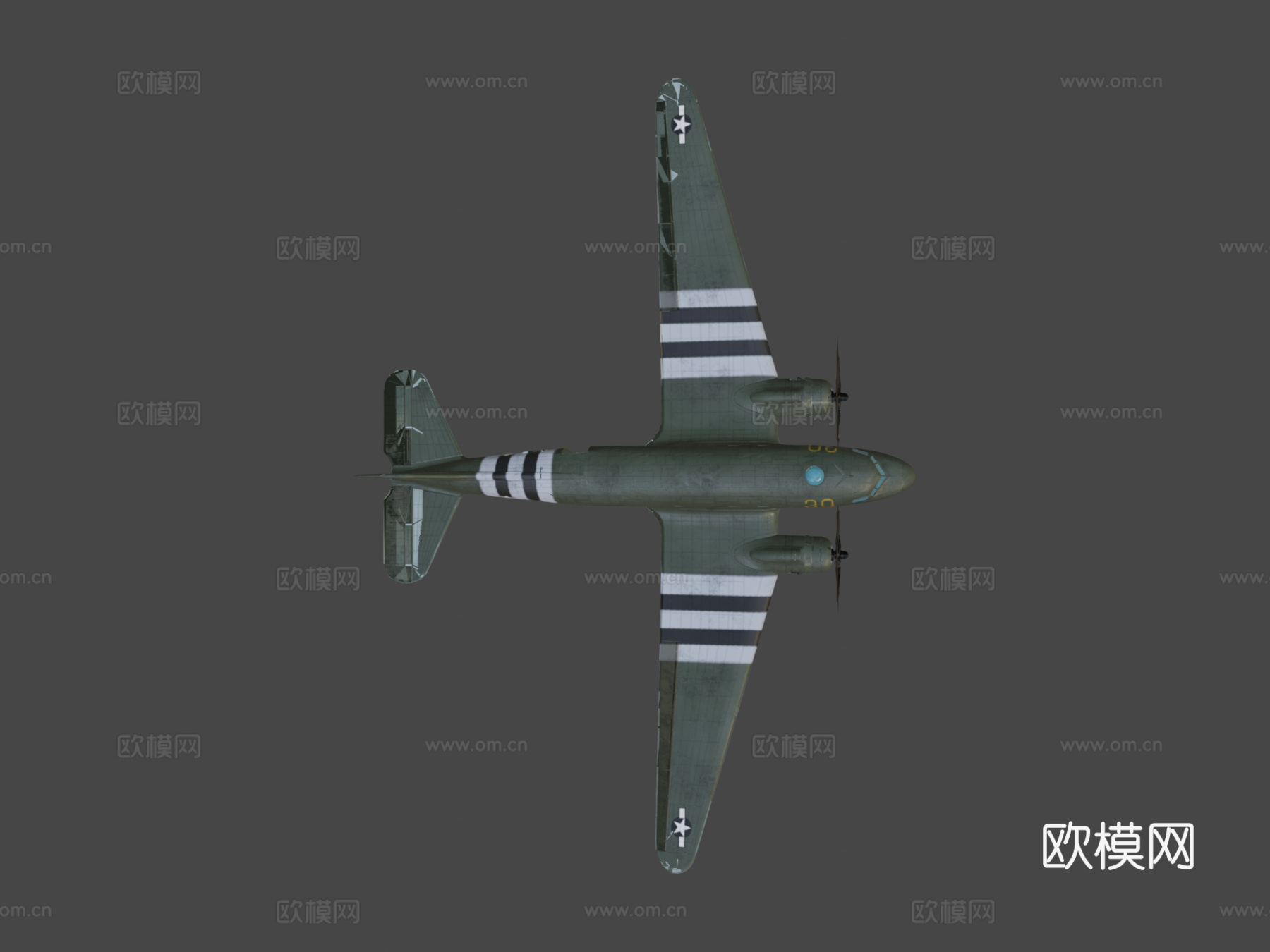 逃离德国 - 道格拉斯 C-47 空中列车3d模型下载（渲染图7）