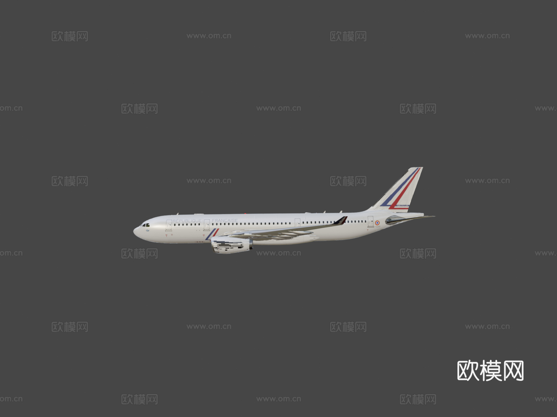 空客A330-200飞机3d模型下载（渲染图6）
