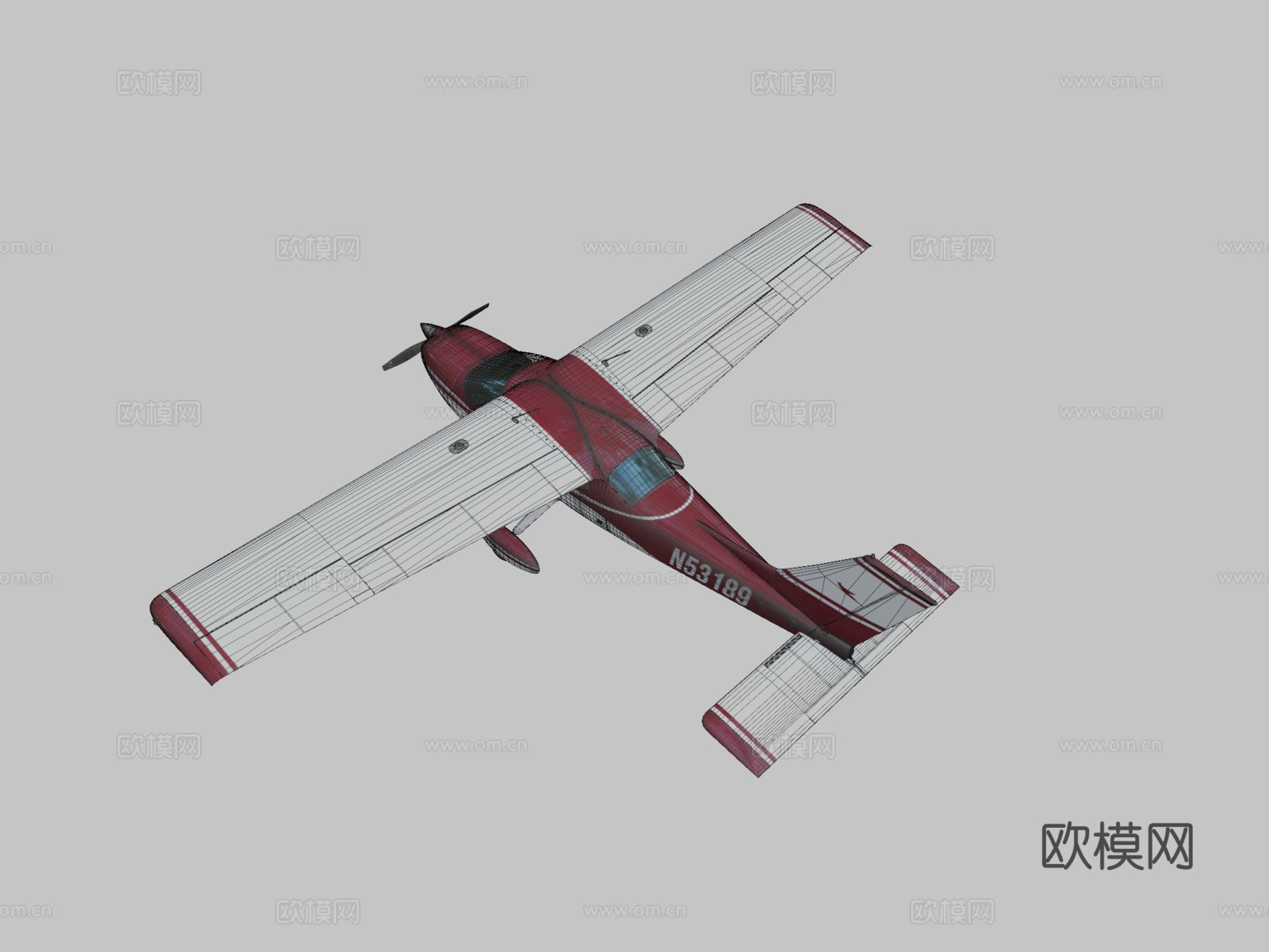 塞斯纳 177 红衣主教3d模型下载（渲染图2）