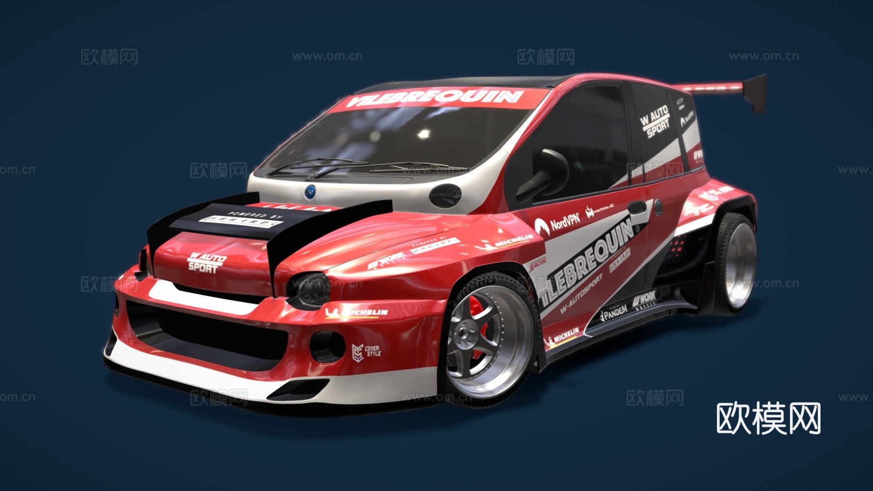 菲亚特 Multipla 1000tipla 由 Vileb3d模型下载（渲染图1）