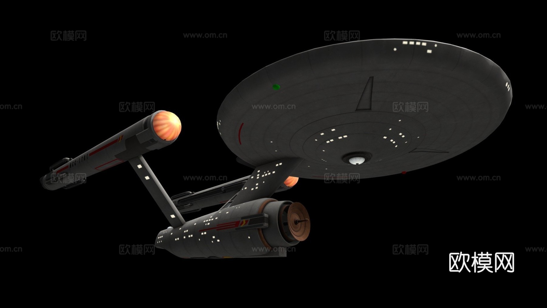 星际迷航 - 宪法级 (原初系列)3d模型下载（渲染图1）