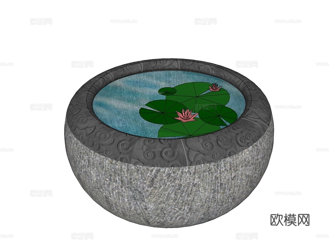 庭院小品su模型