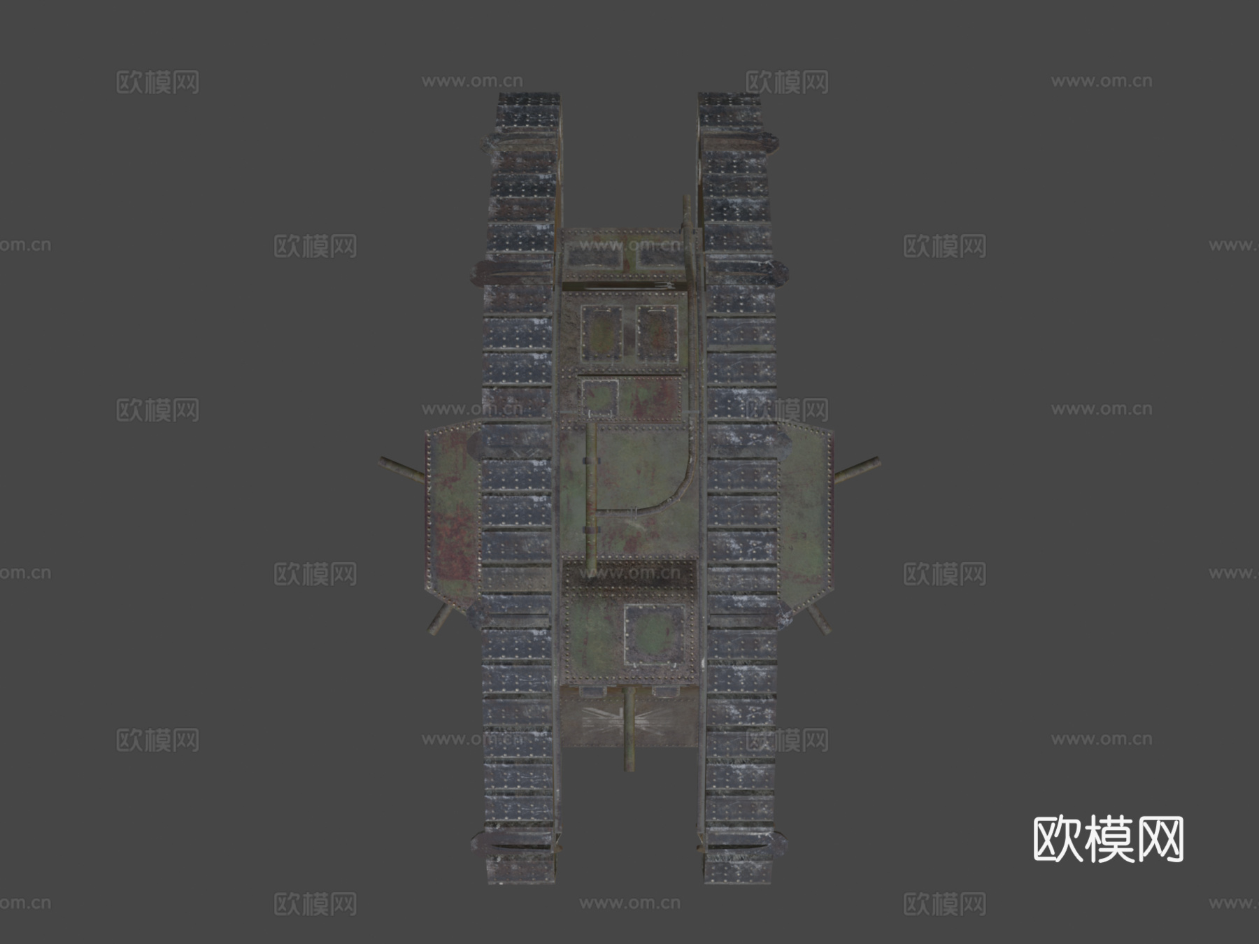 第一次世界大战坦克3d模型下载（渲染图7）