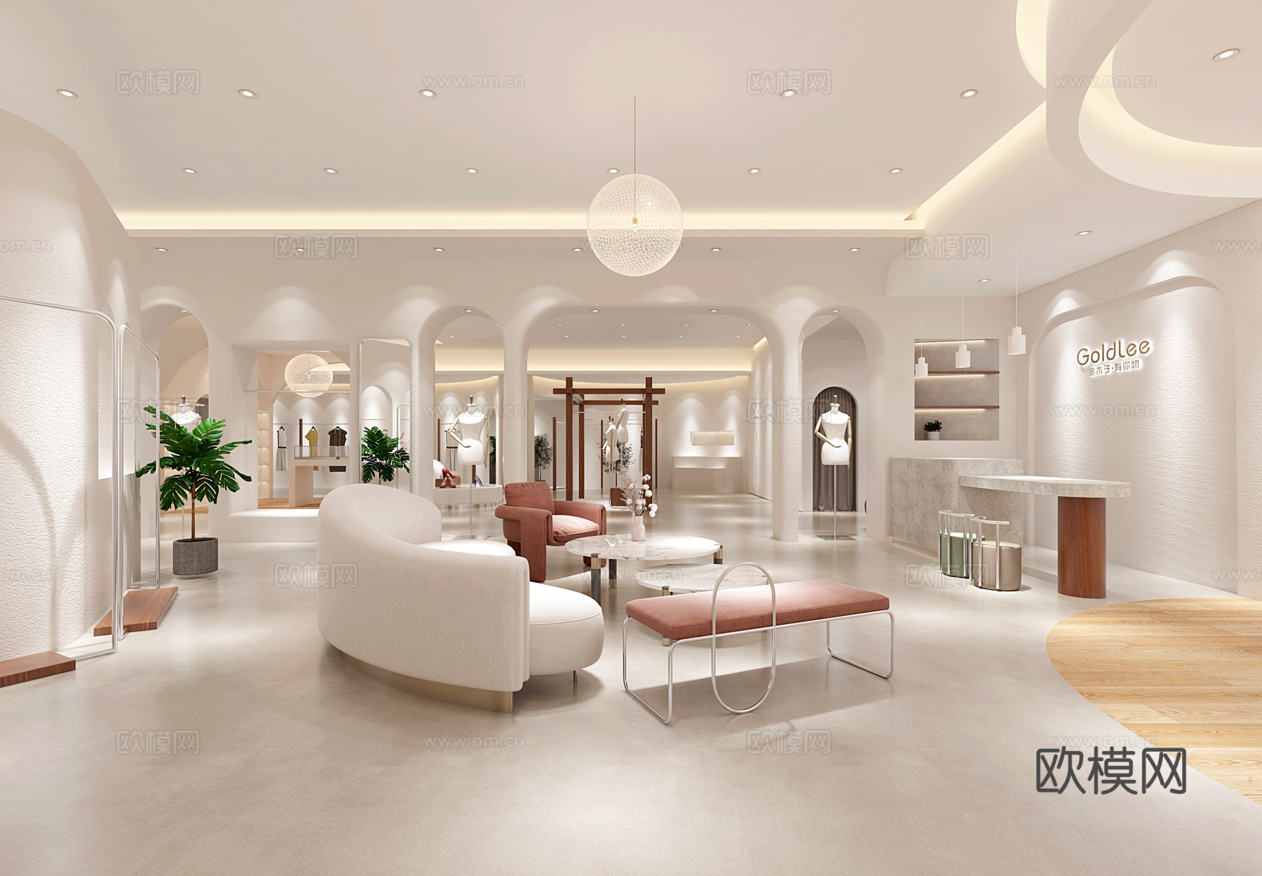 高档男装女装服装店 最新全套 效果图 施工图设计cad施工图