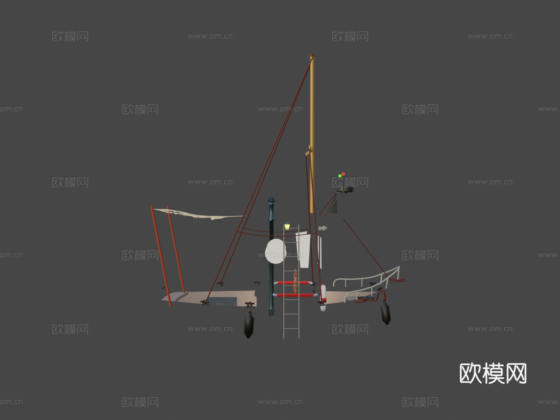 船3d模型下载（渲染图6）