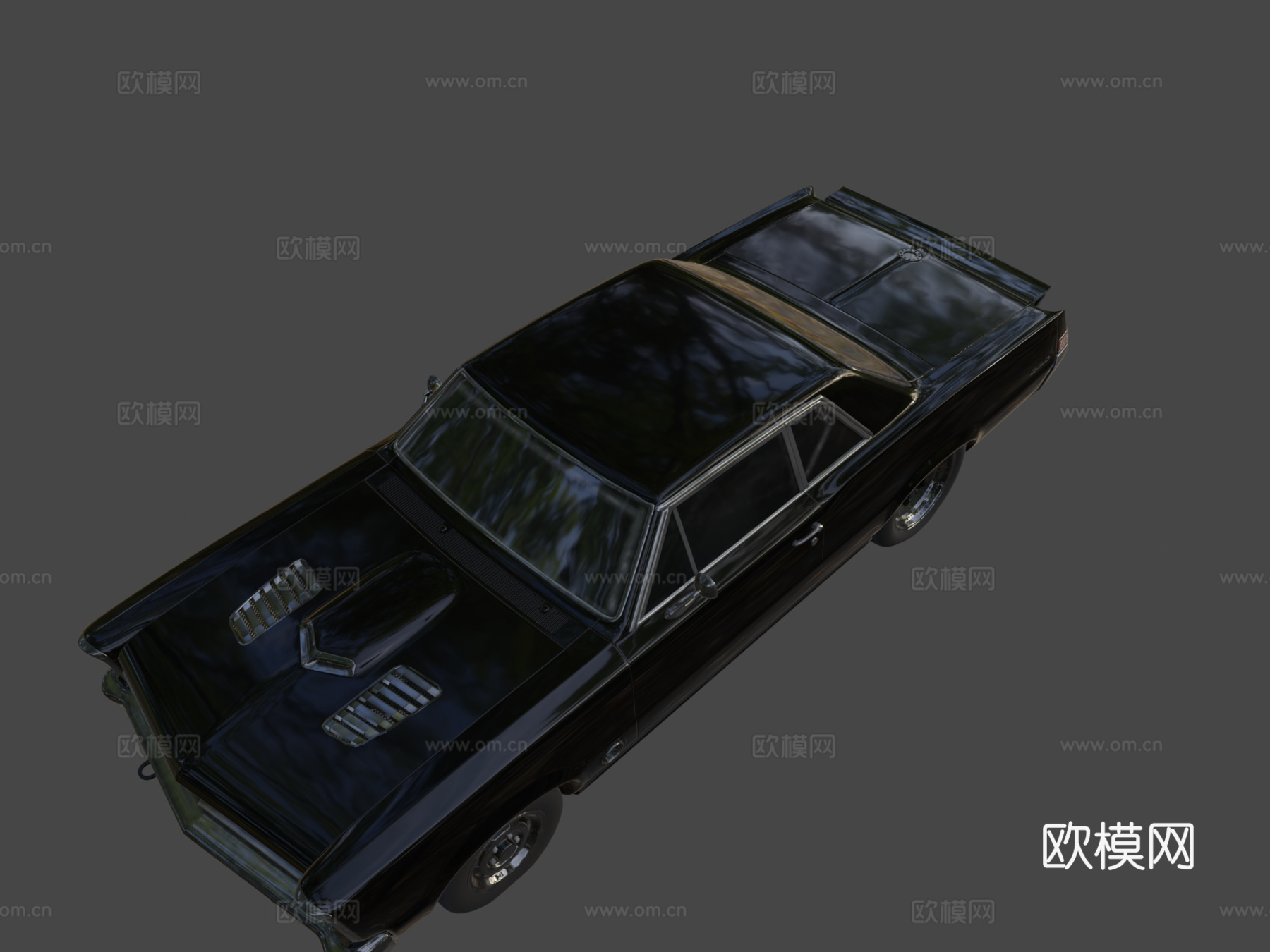 庞蒂克 GTO 肌肉车 - 电影级展示3d模型下载（渲染图8）