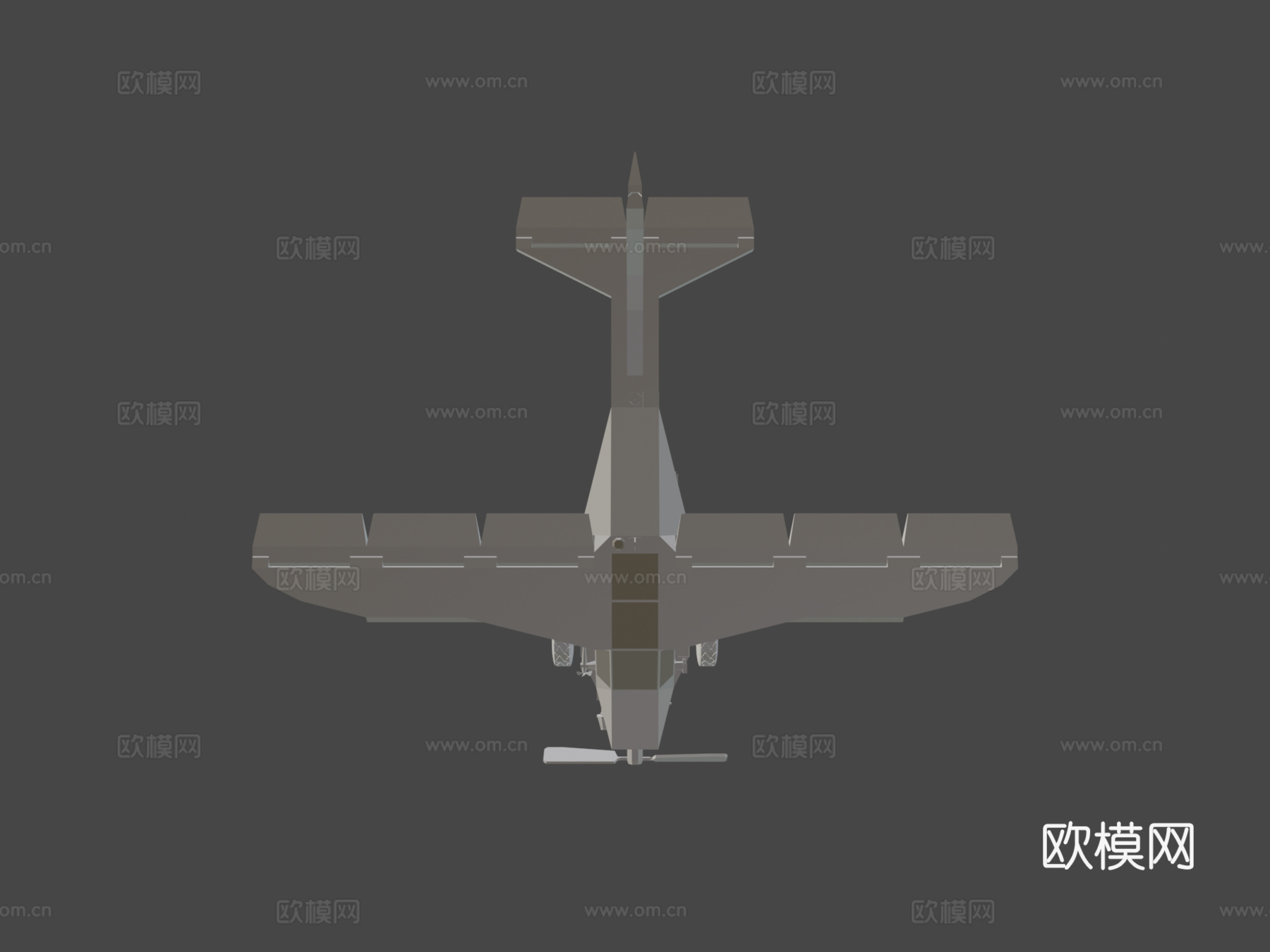 曲柄灌木飞机3d模型下载（渲染图6）