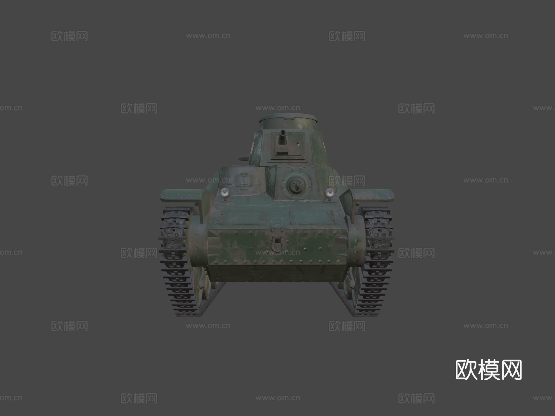 九五式轻型坦克3d模型下载（渲染图5）