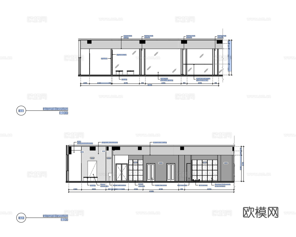 运动男装女装服装店 最新全套 效果图 施工图设计cad施工图