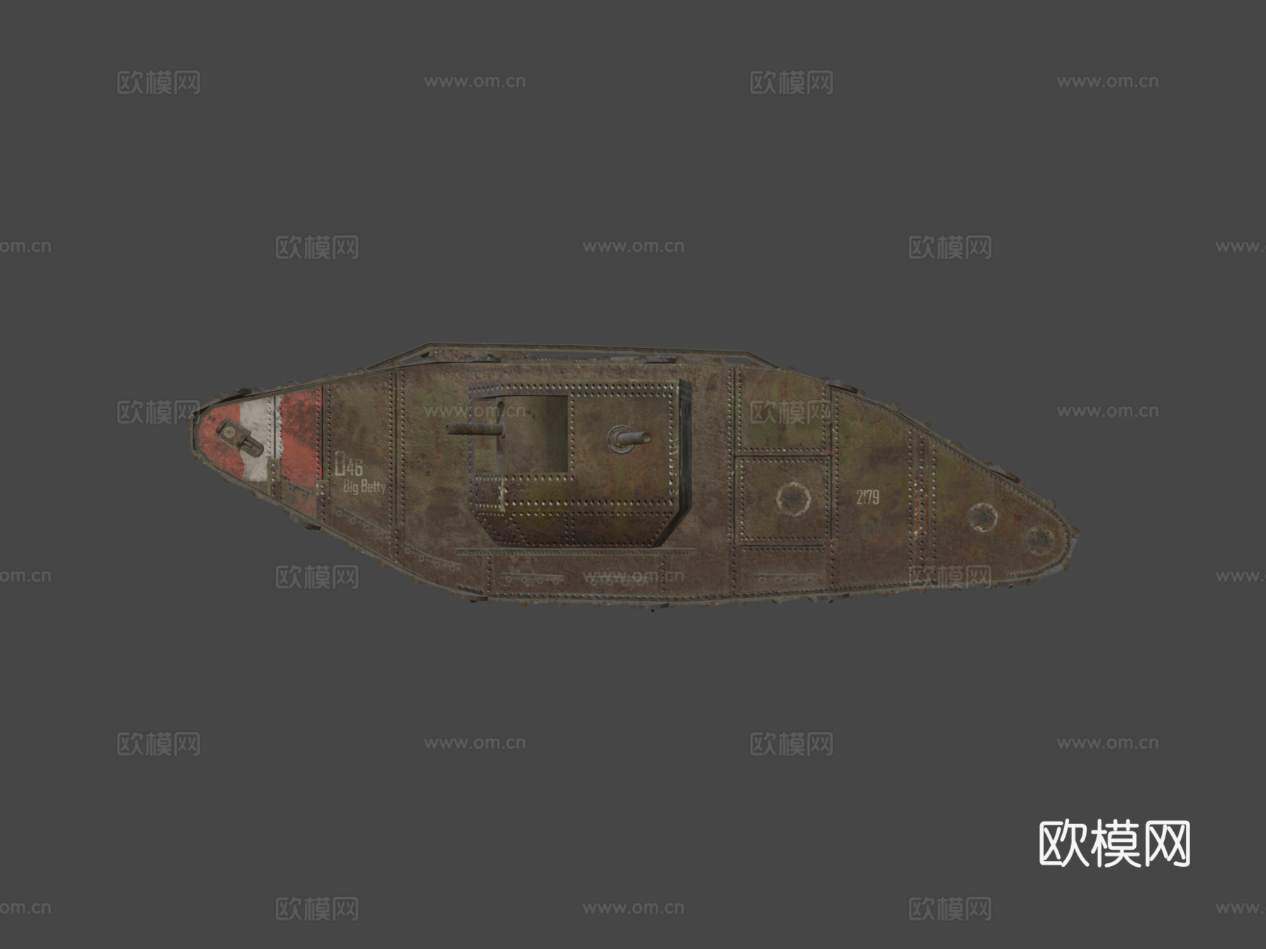 第一次世界大战坦克3d模型下载（渲染图6）