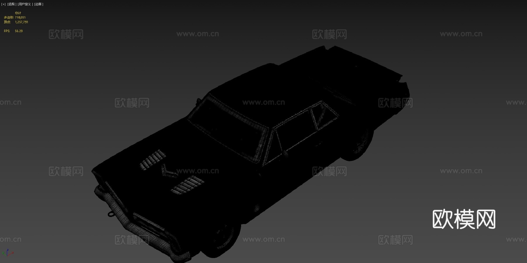 庞蒂克 GTO 肌肉车 - 电影级展示3d模型下载（渲染图4）