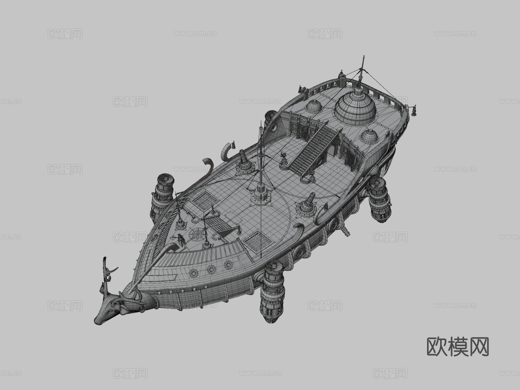极地航空一号3d模型下载（渲染图3）