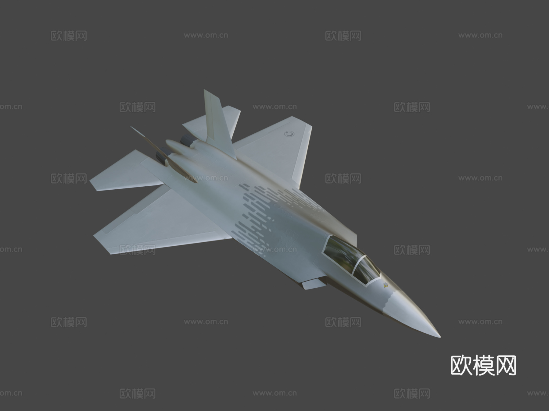 土耳其航空航天 KAAN3d模型下载（渲染图1）