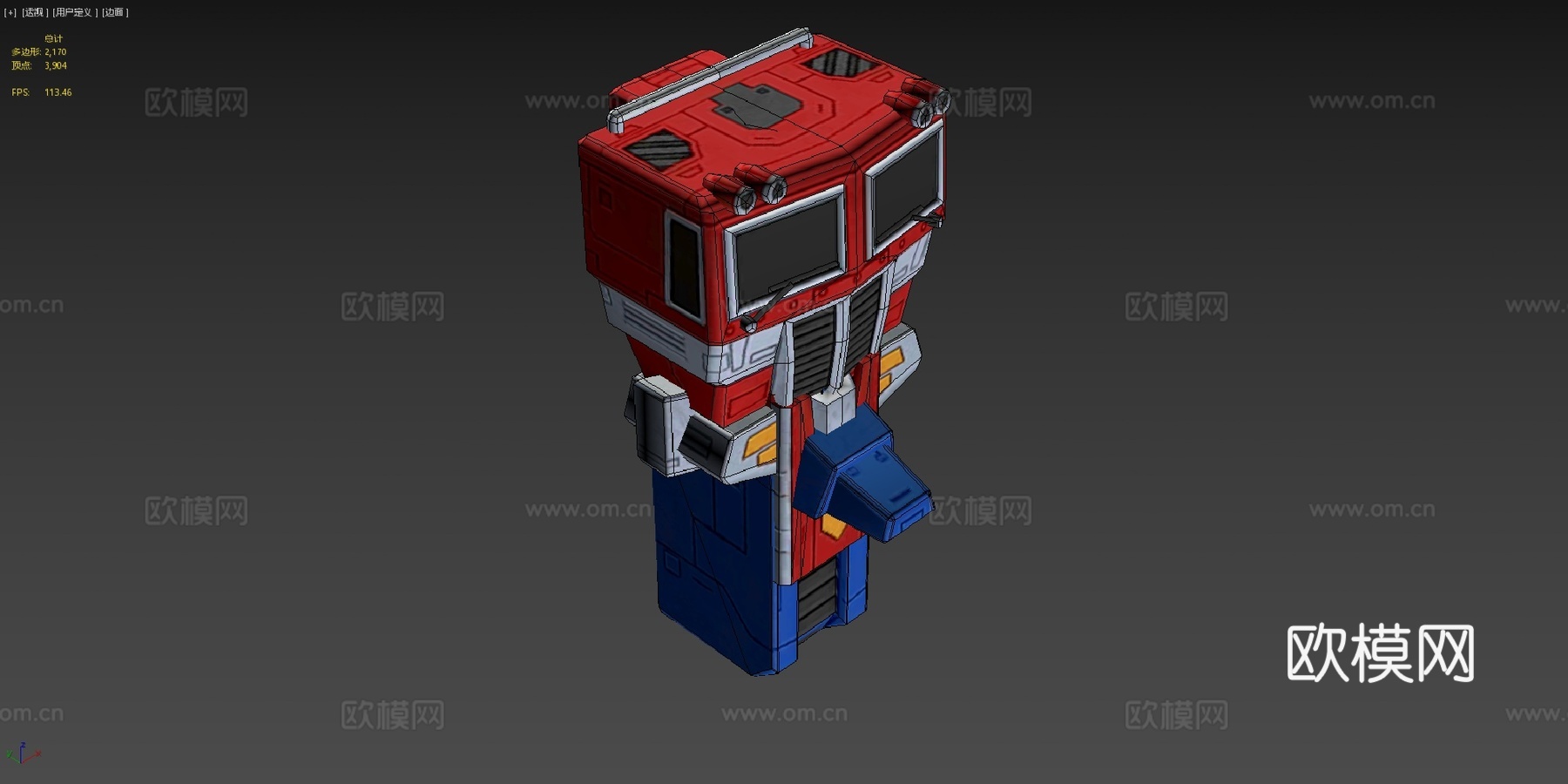 变形金刚地球战争 擎天柱3d模型