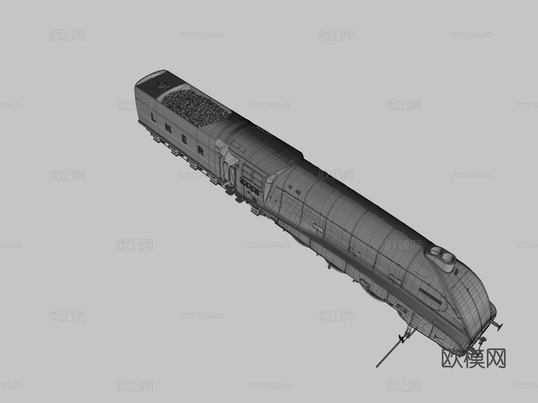 火车 - A4级 LNER 野鸭3d模型