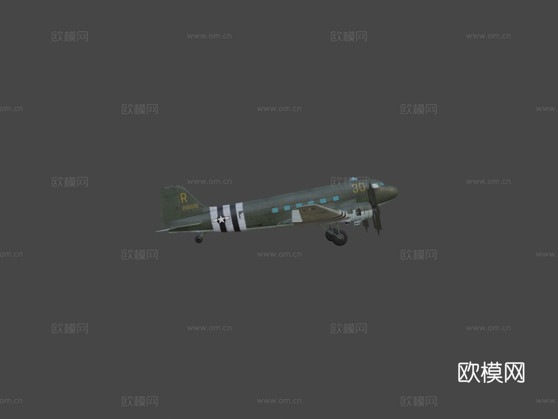 逃离德国 - 道格拉斯 C-47 空中列车3d模型下载（渲染图6）