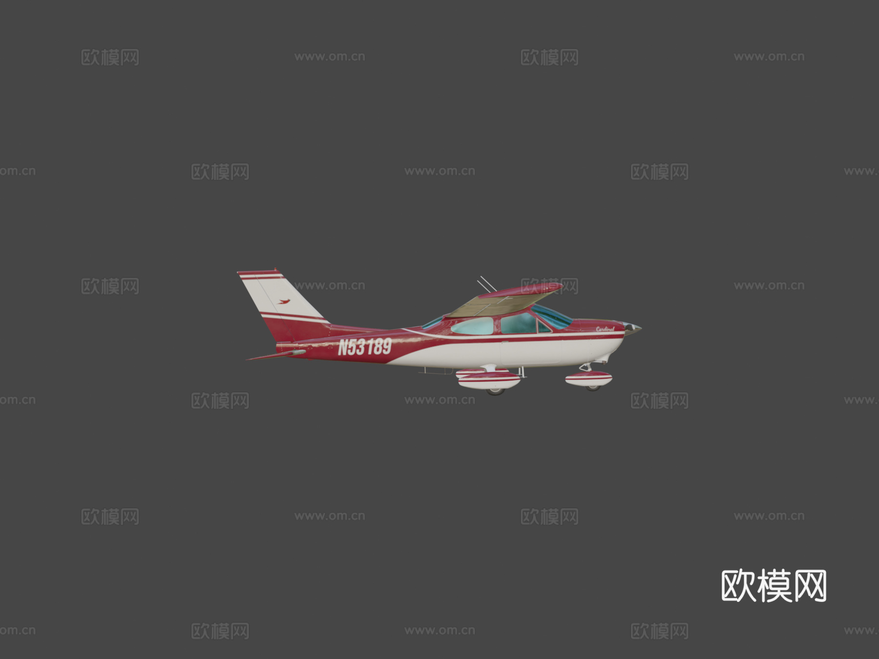 塞斯纳 177 红衣主教3d模型下载（渲染图7）