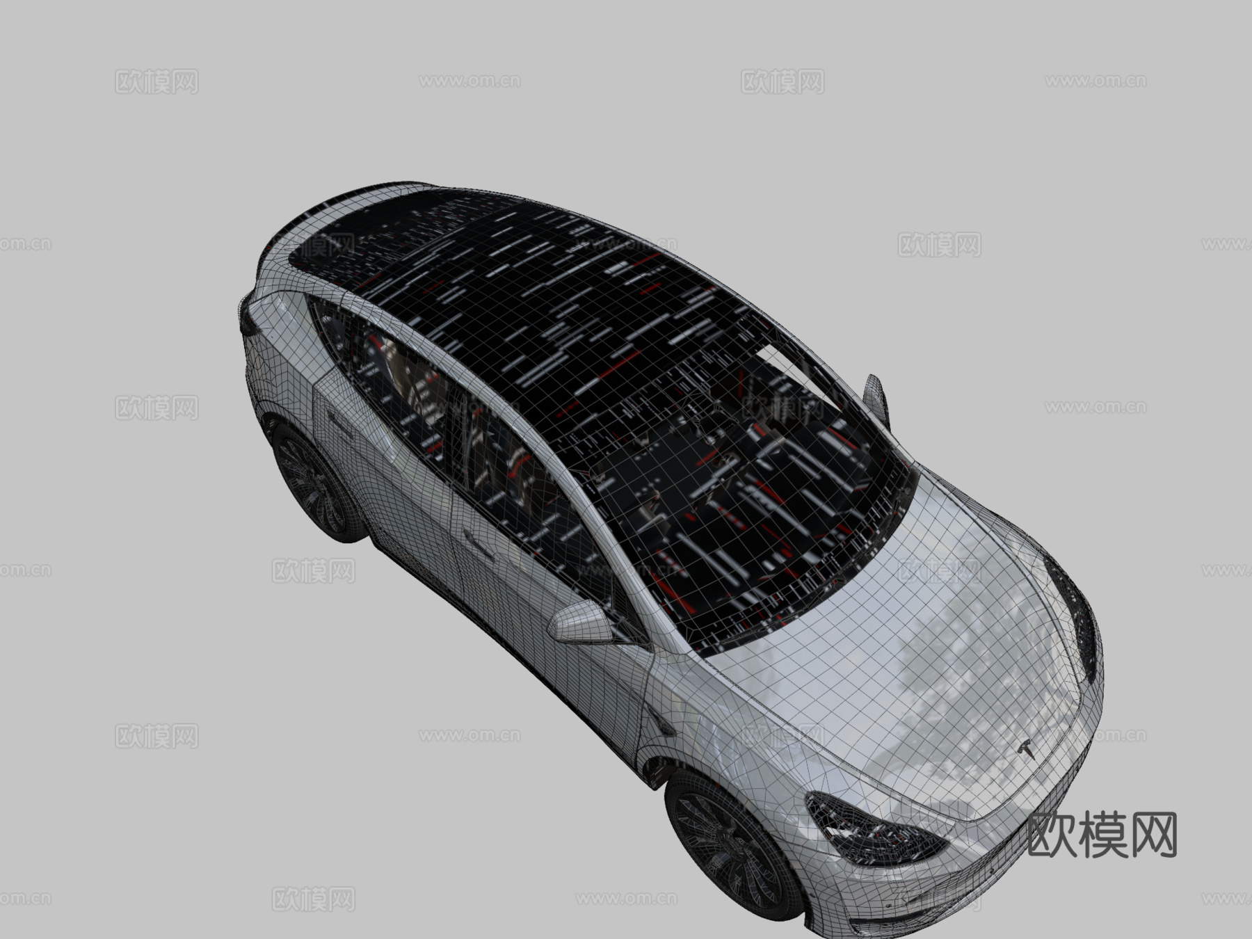 特斯拉Model Y 20223d模型下载（渲染图2）