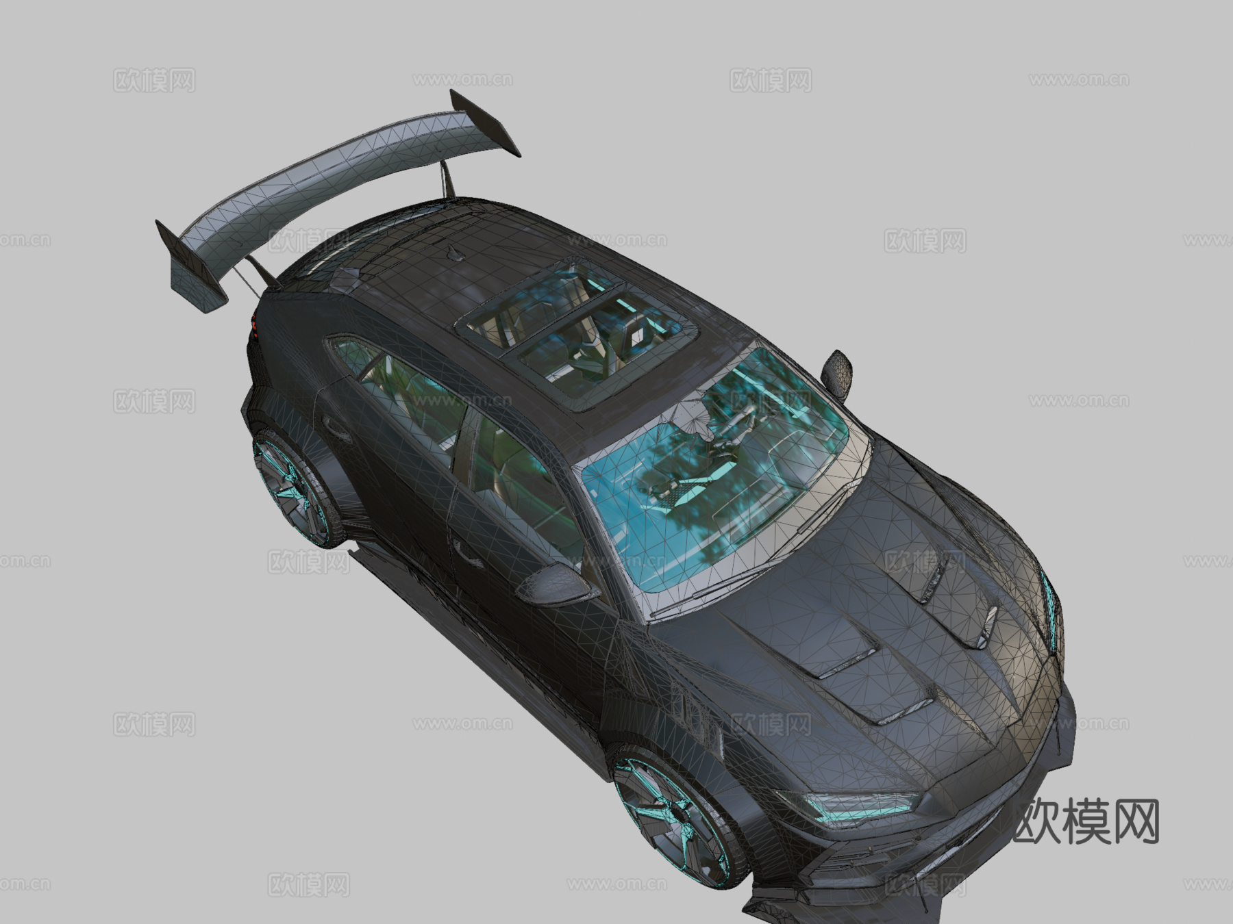 改装兰博基尼乌鲁斯3d模型下载（渲染图2）