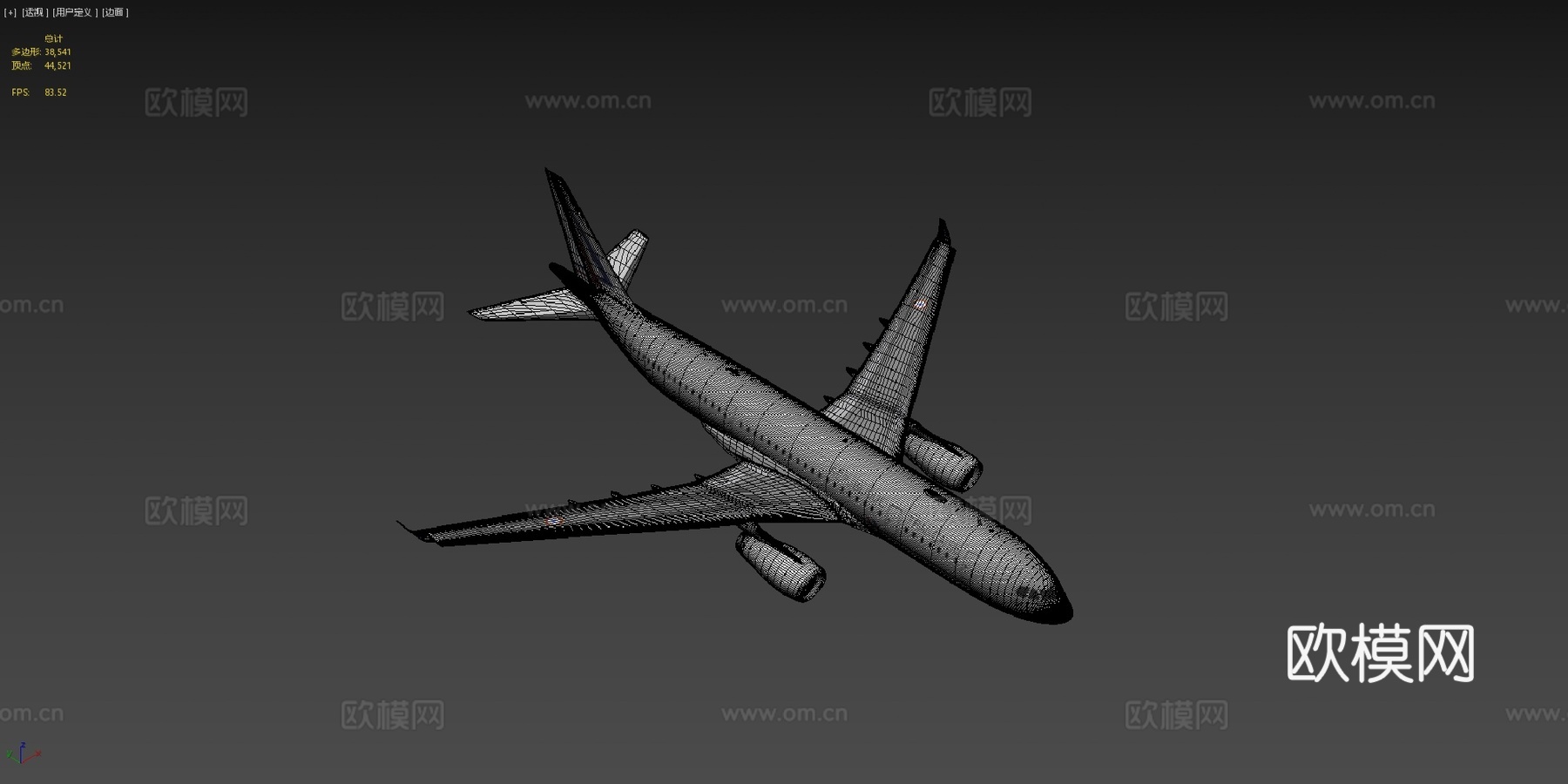 空客A330-200飞机3d模型下载（渲染图4）