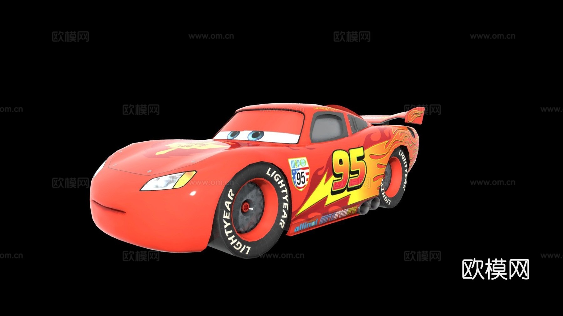 闪电麦昆 (WGP 定制版)3d模型下载（渲染图1）