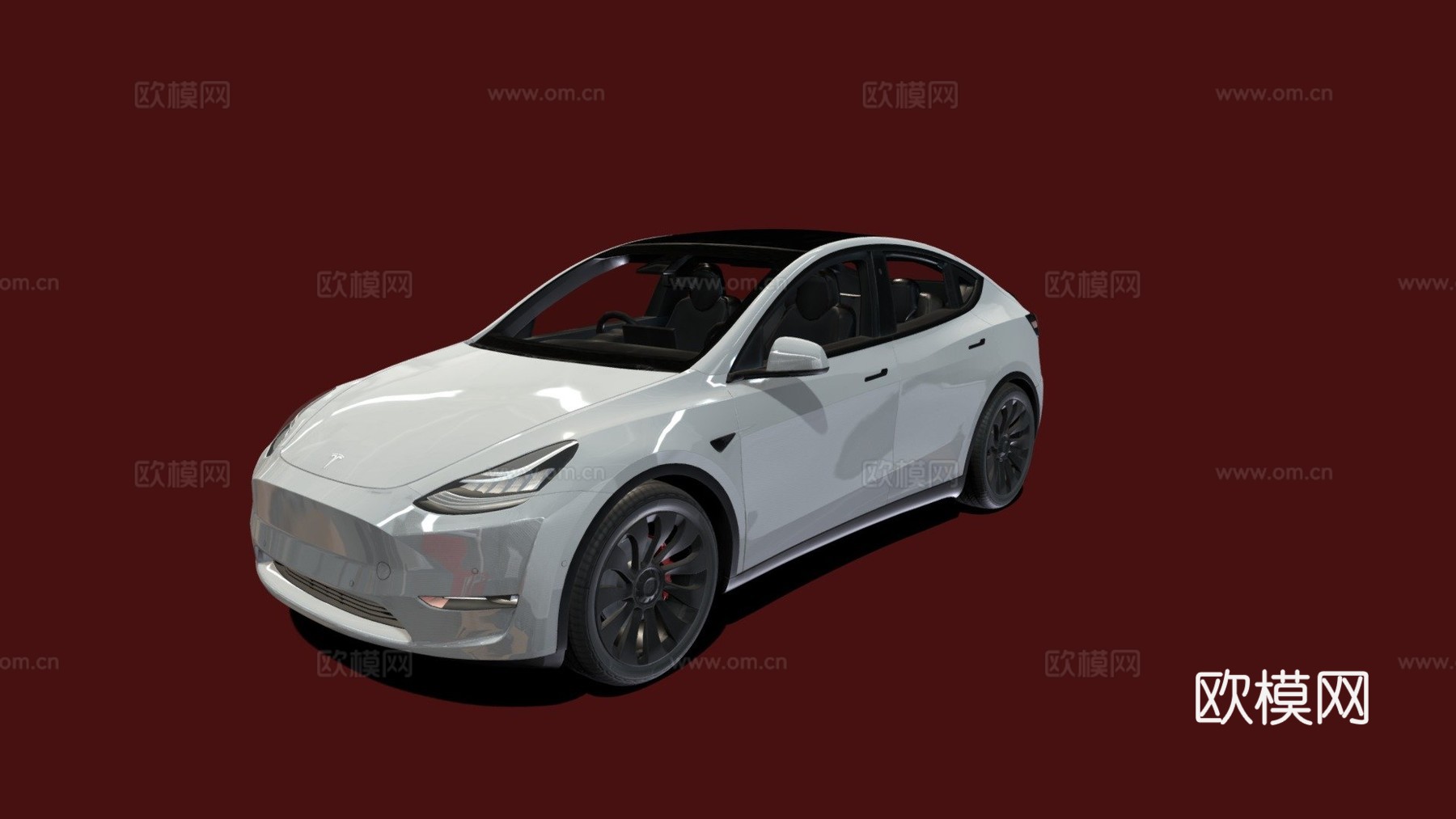 特斯拉Model Y 20223d模型下载（渲染图1）