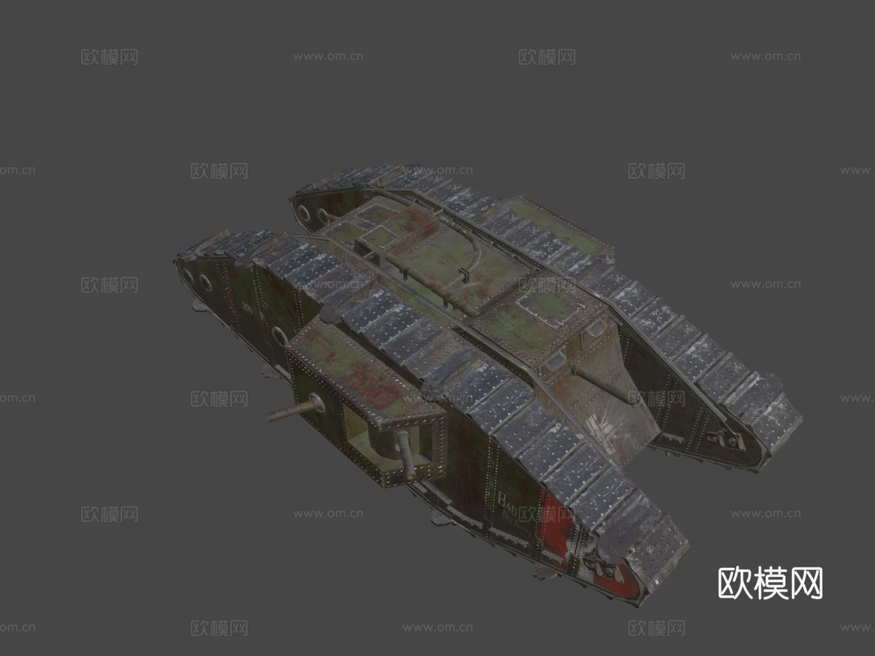 第一次世界大战坦克3d模型下载（渲染图8）