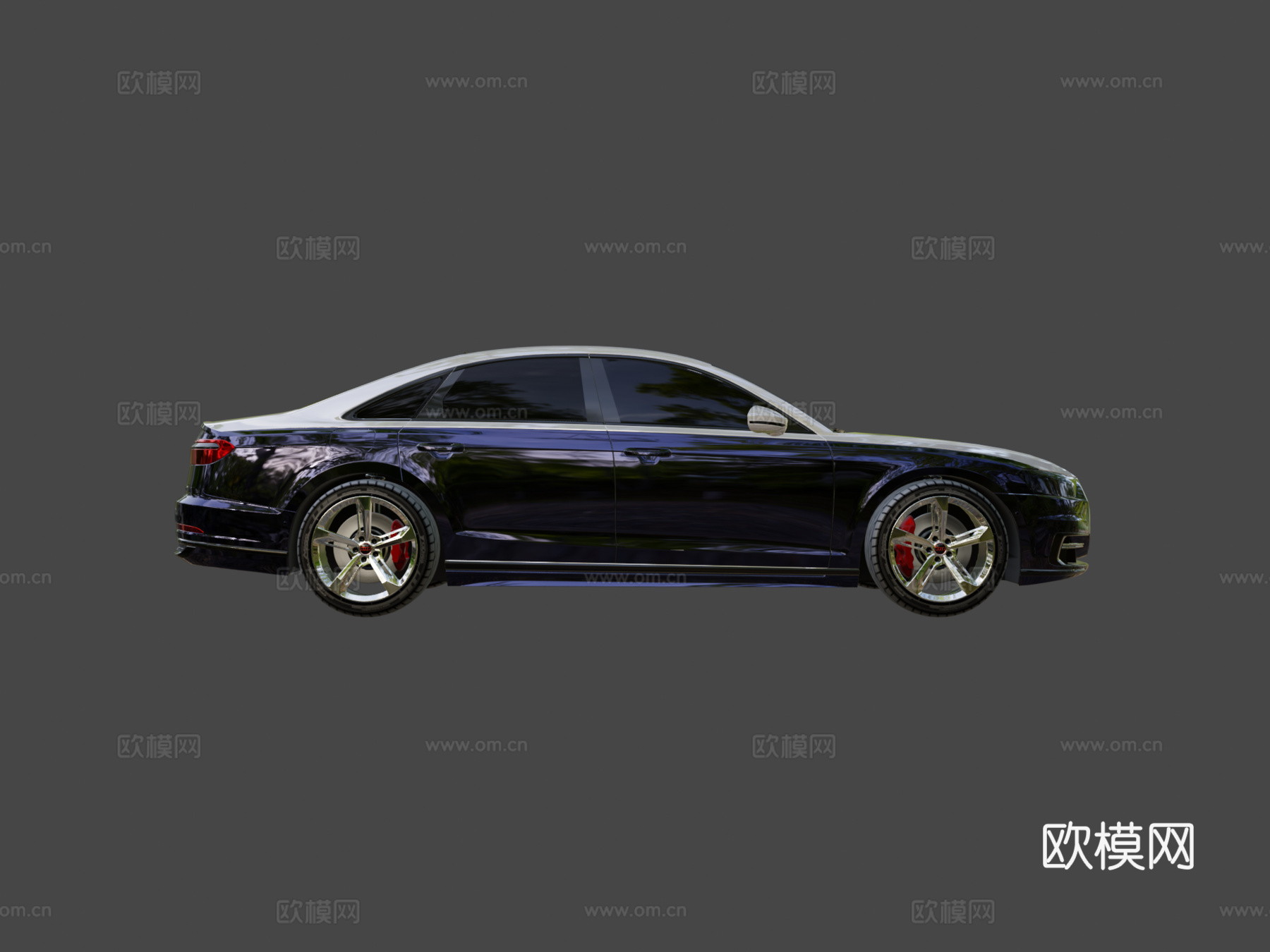 奥迪 A8 定制 20183d模型下载（渲染图5）