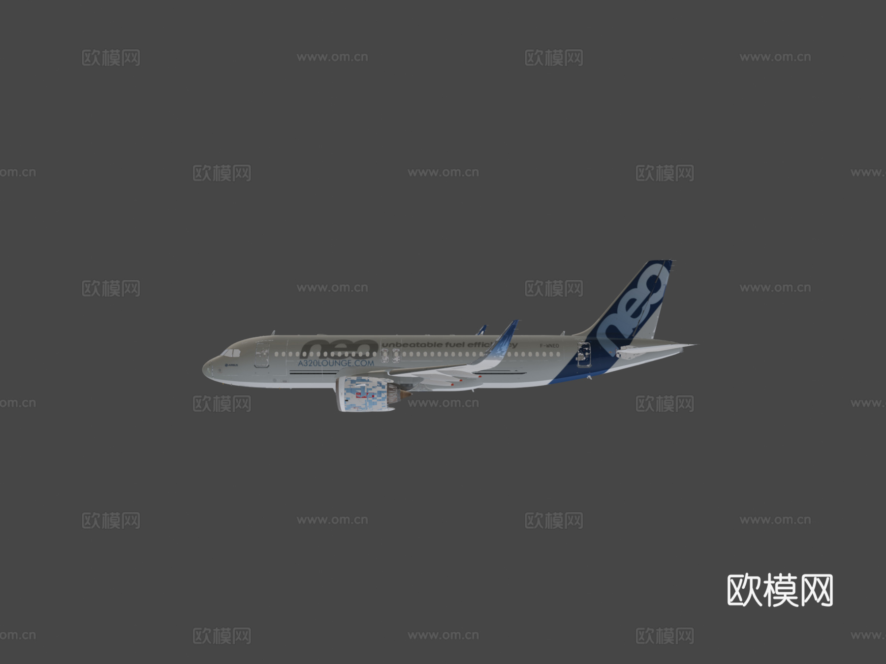 空客 A-320 - 引擎拆解3d模型下载（渲染图6）