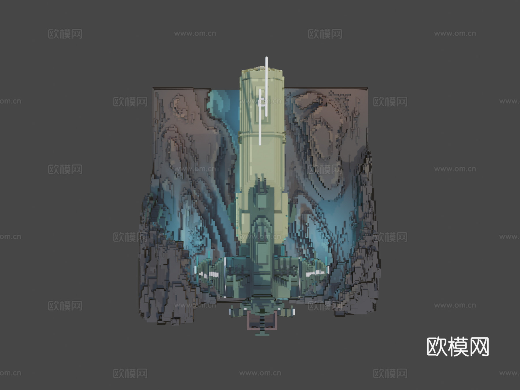 阿卡迪亚宇宙飞船3d模型下载（渲染图7）