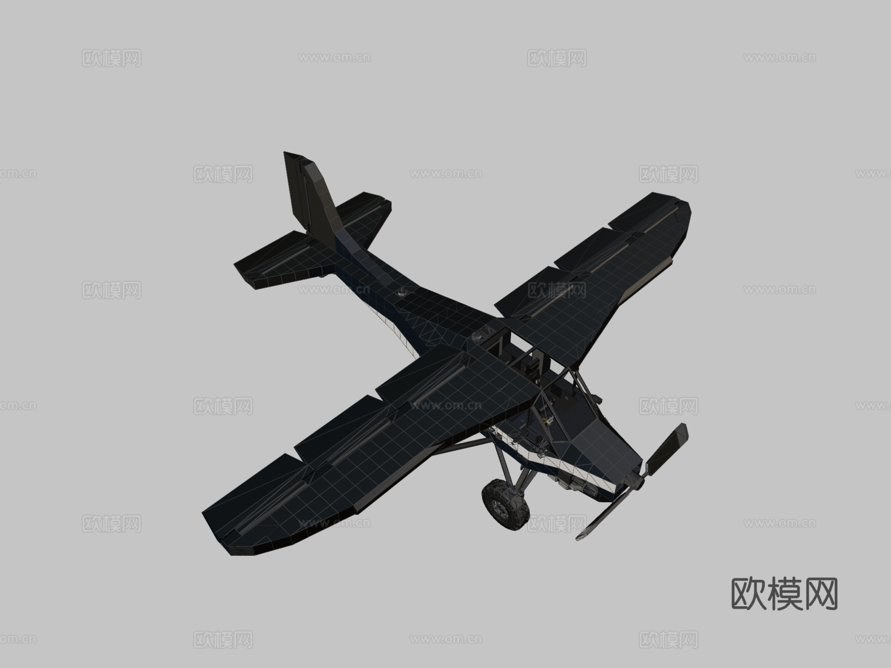 曲柄灌木飞机3d模型下载（渲染图2）