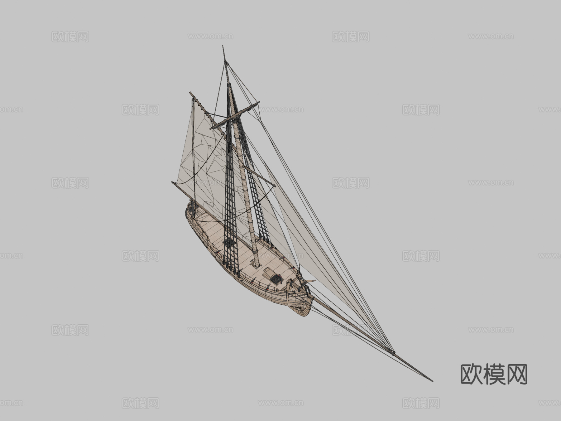 波罗的海快艇，Snapp Opp型3d模型下载（渲染图2）