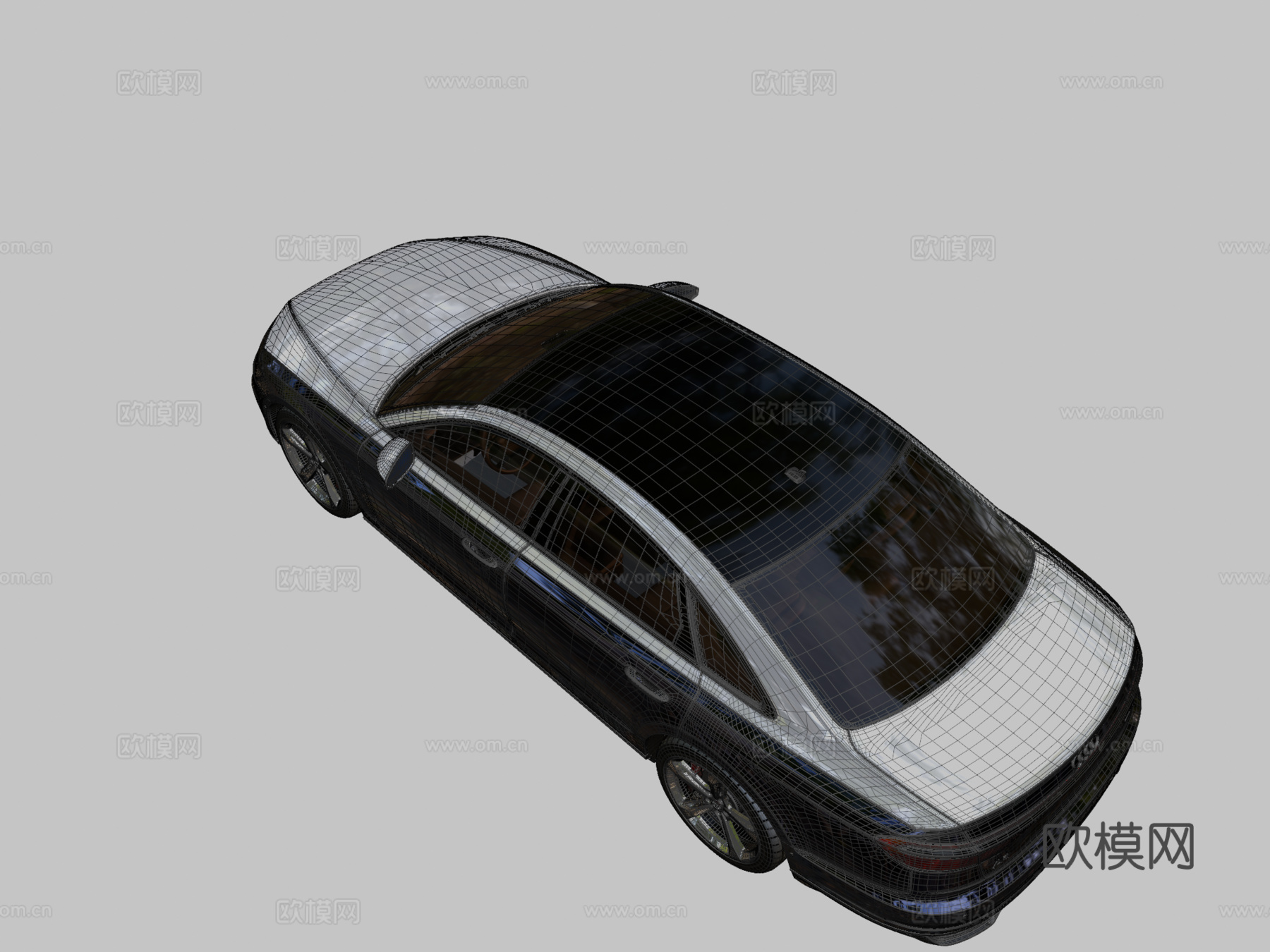 奥迪 A8 定制 20183d模型下载（渲染图2）