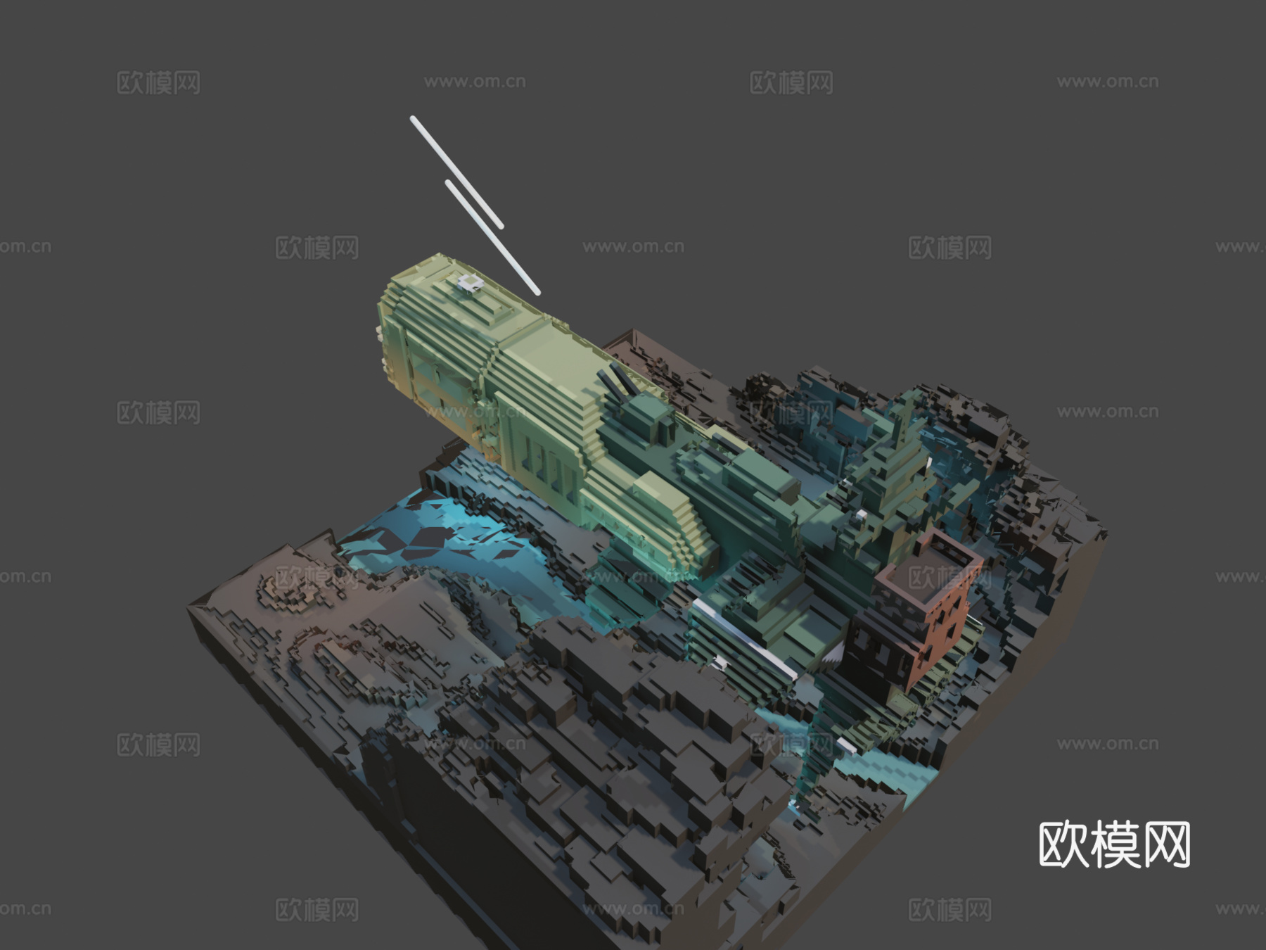 阿卡迪亚宇宙飞船3d模型下载（渲染图8）