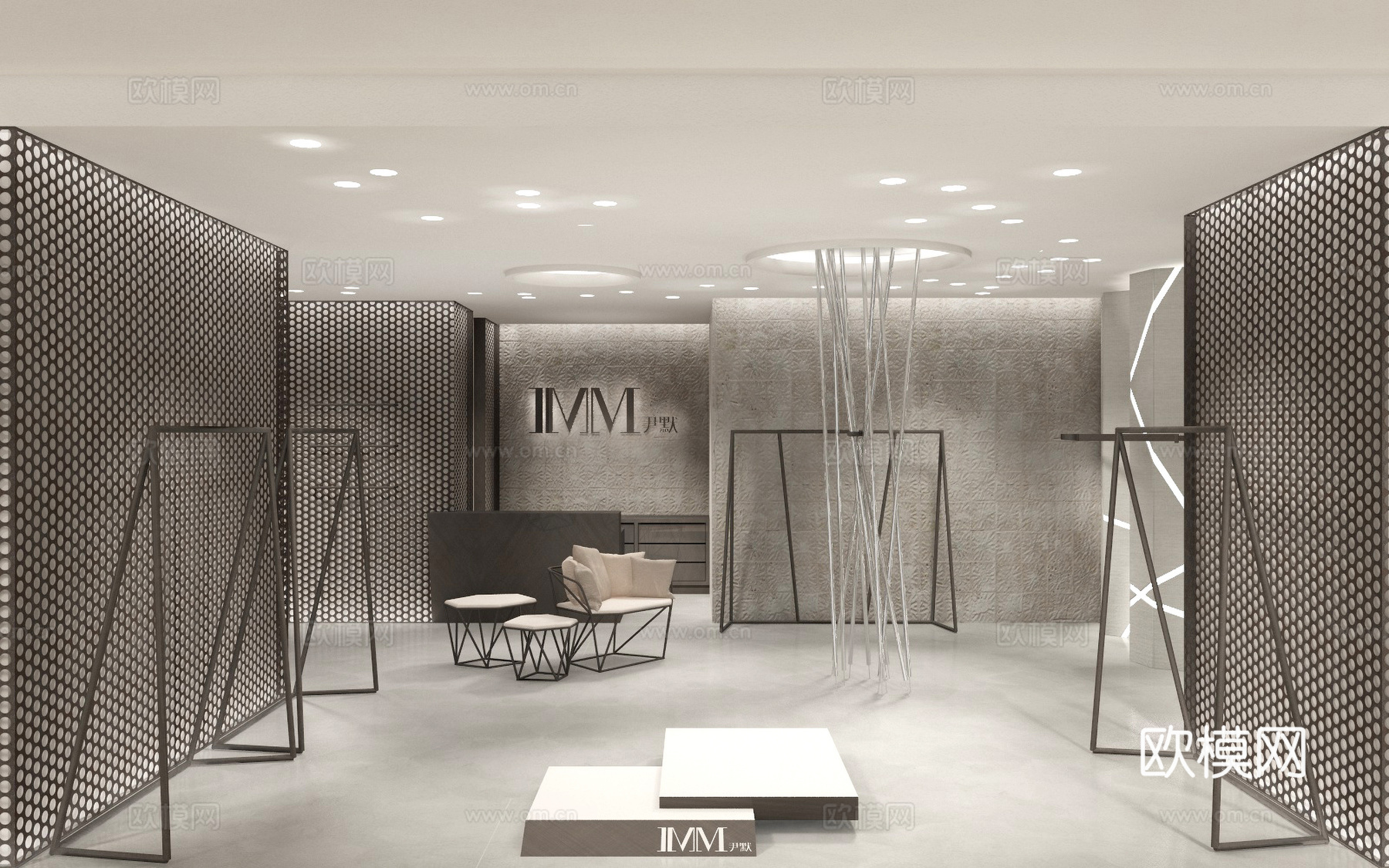 高档男装女装服装店 最新全套 效果图 施工图设计cad施工图