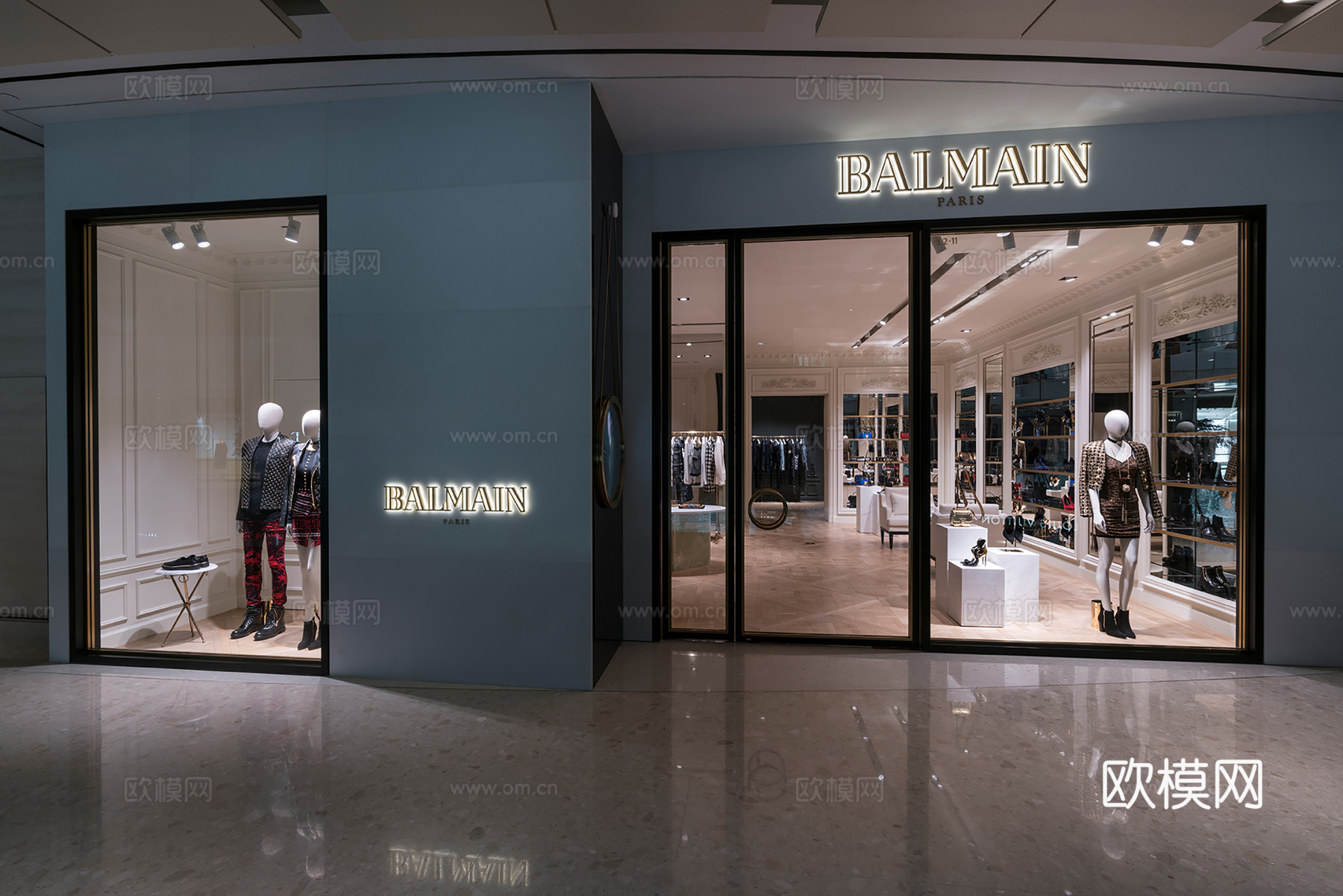 高档男装女装服装店 最新全套 效果图 施工图设计cad施工图