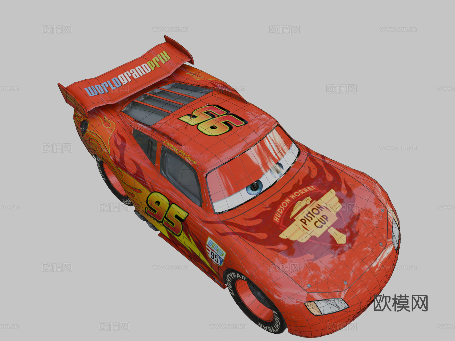 闪电麦昆 (WGP 定制版)3d模型下载（渲染图2）