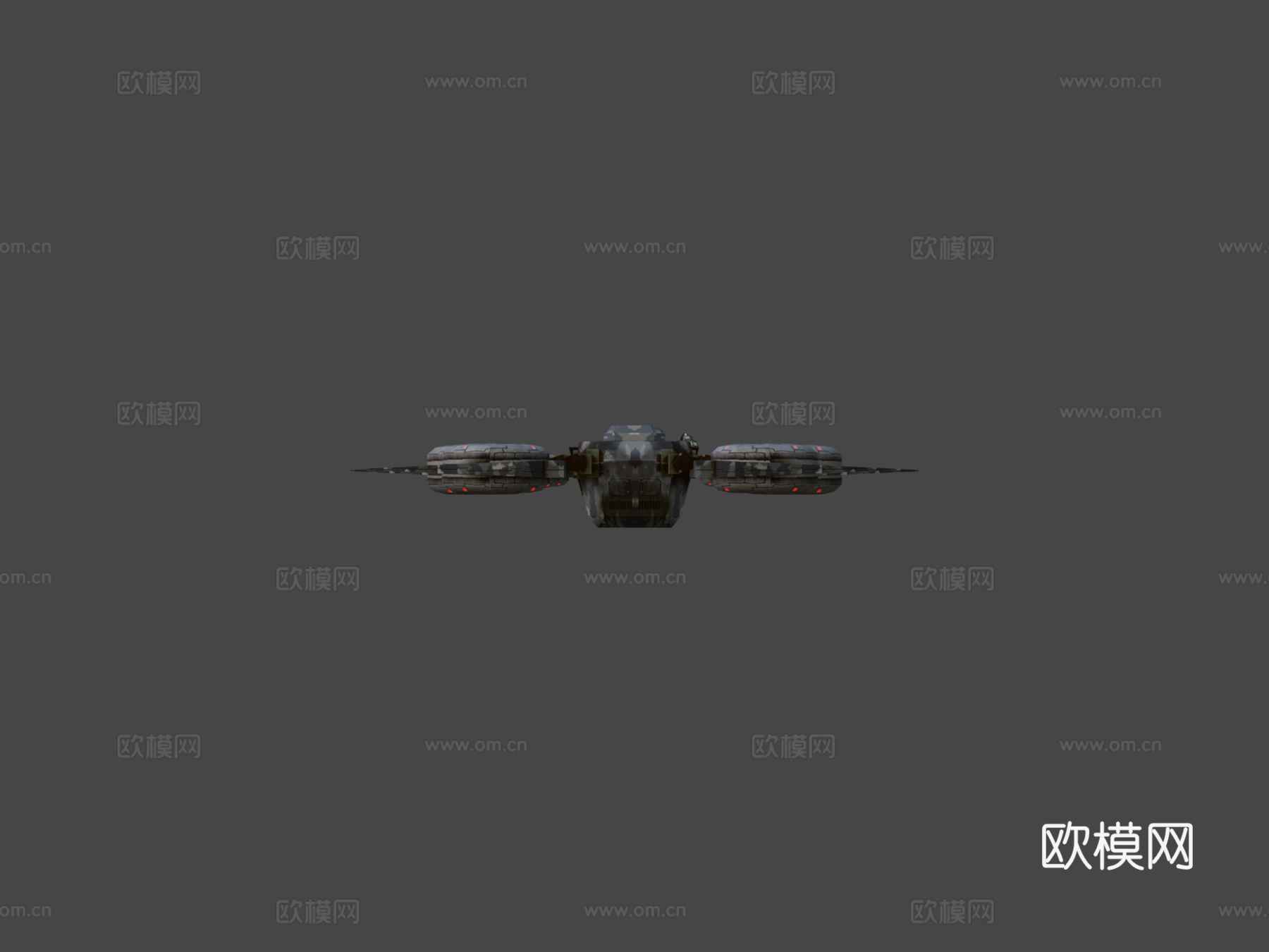 天空巡洋舰3d模型下载（渲染图5）