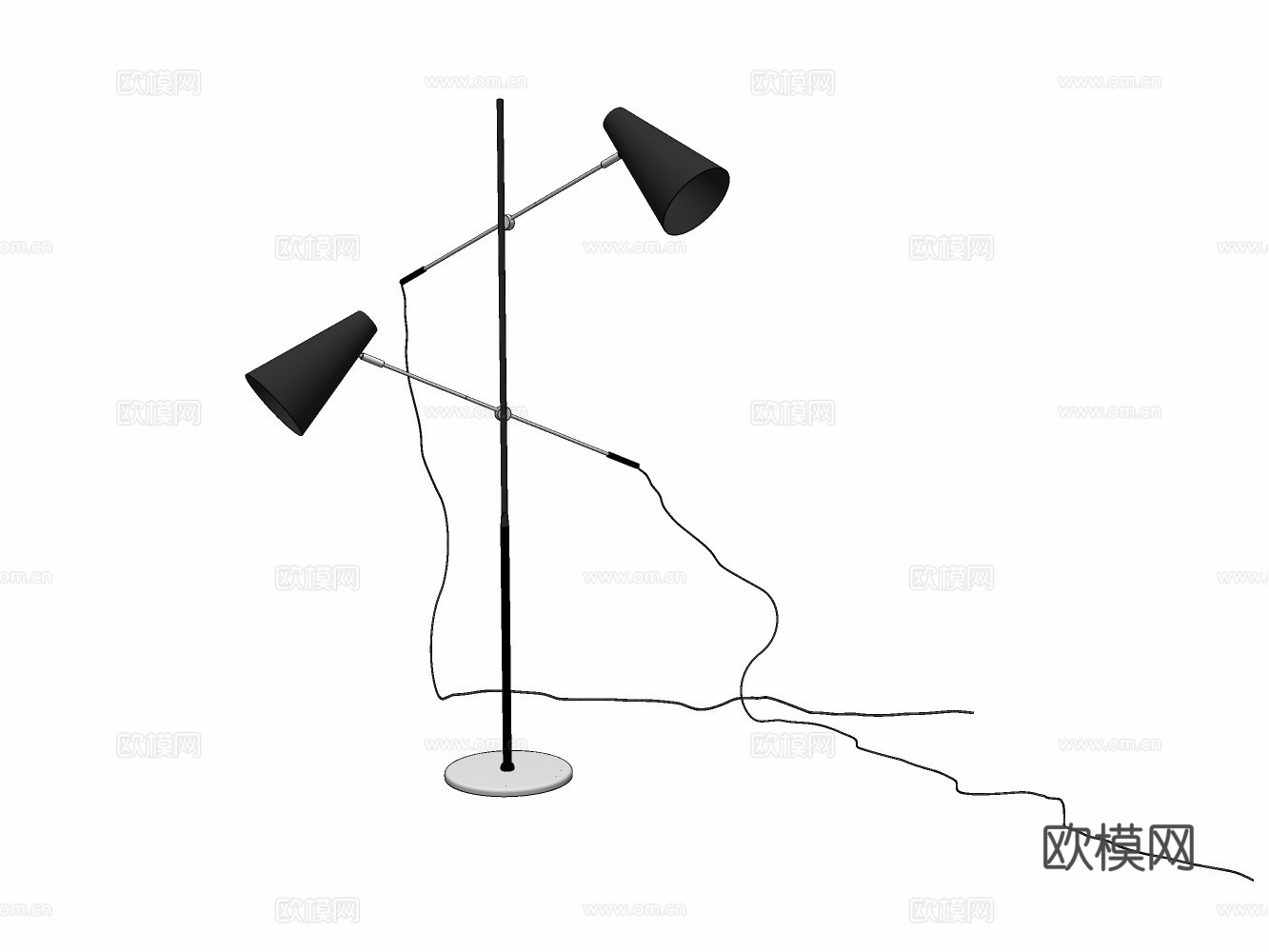 落地灯su模型