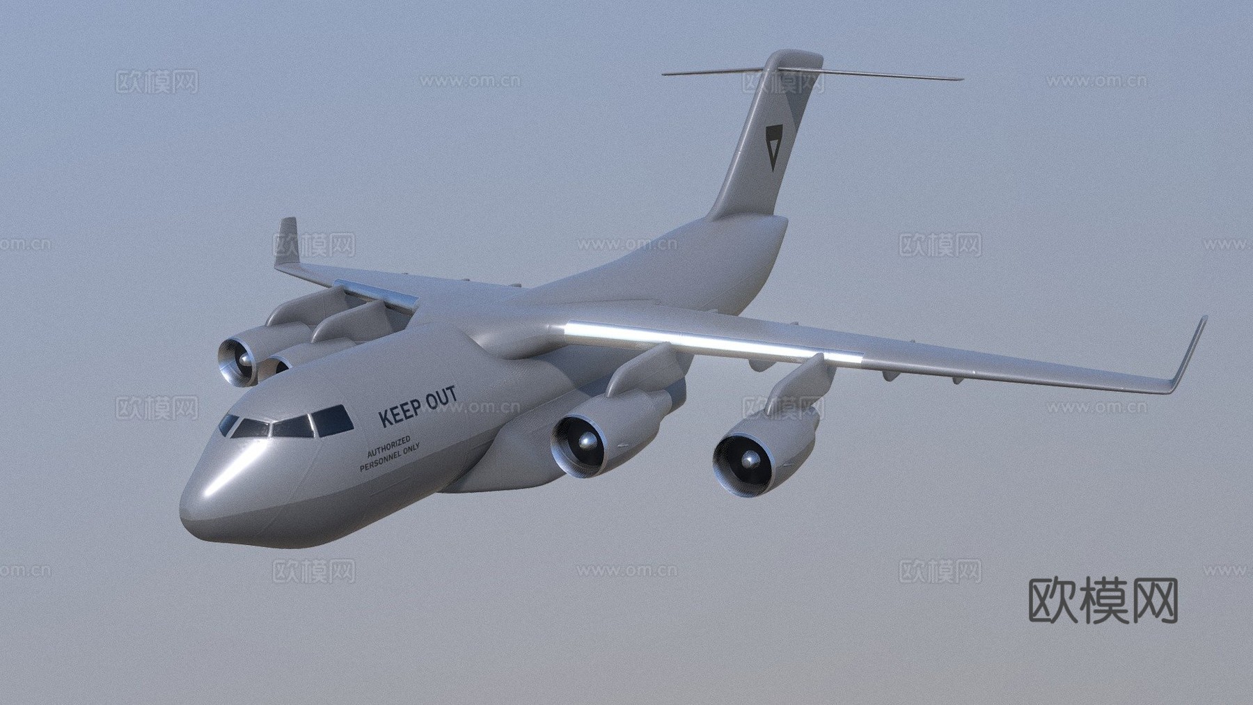 C17飞机游戏就绪3d模型下载（渲染图1）