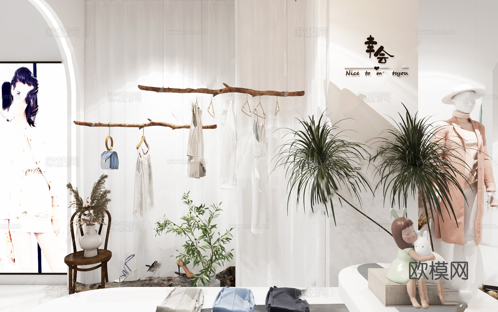 潮牌男装女装服装店 最新全套 效果图 施工图设计cad施工图